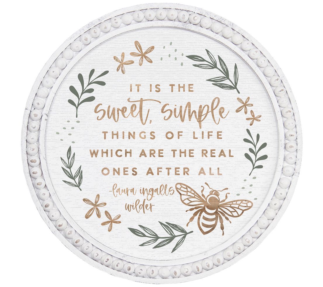 Sincere Surroundings 14" Sweet Simple Bee Beaded Art