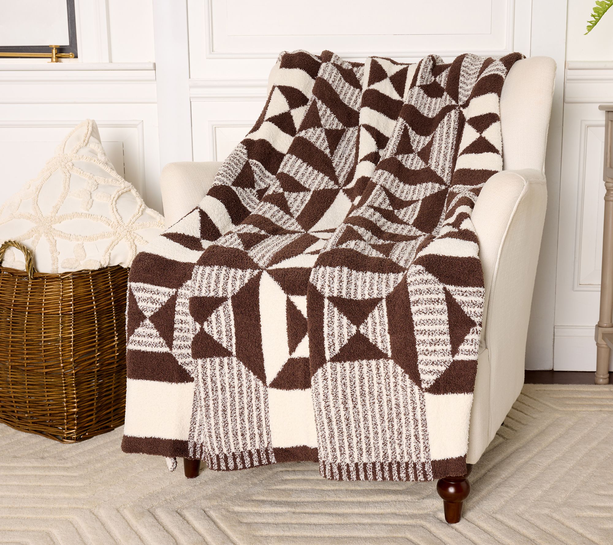 Barefoot Dreams CozyChic Geo Tile 54"x72" Blanket