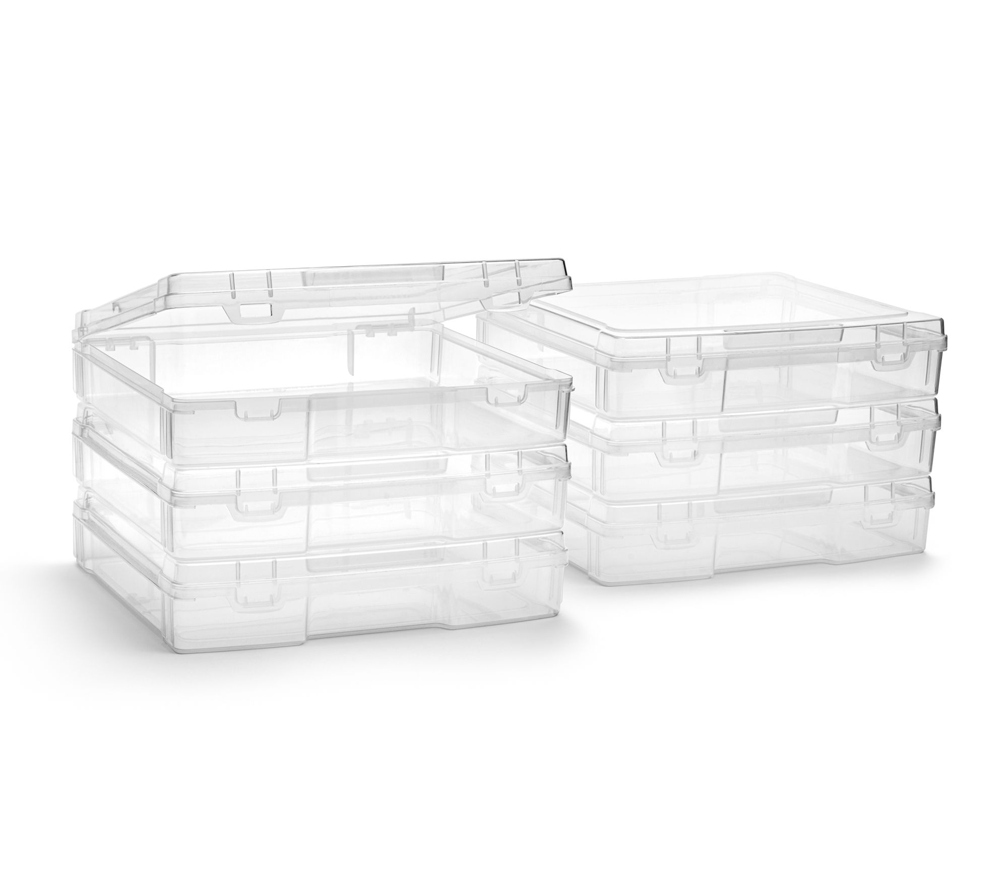Sorbus 6 Pack Clear Stackable Project Case Fits 12"x12"