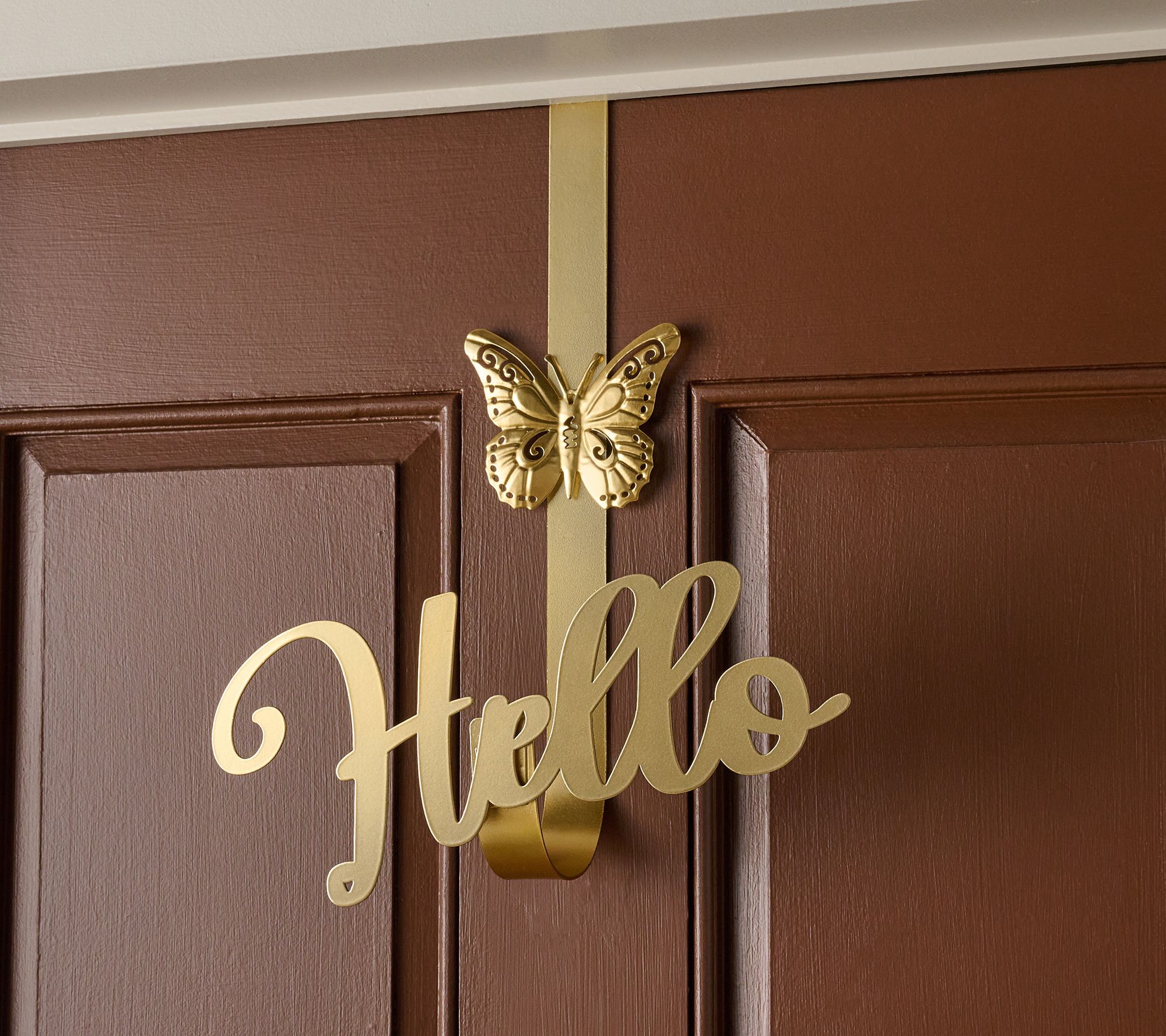  17" Metal Wreath Hanger with Removable Icon by Kim Gravel