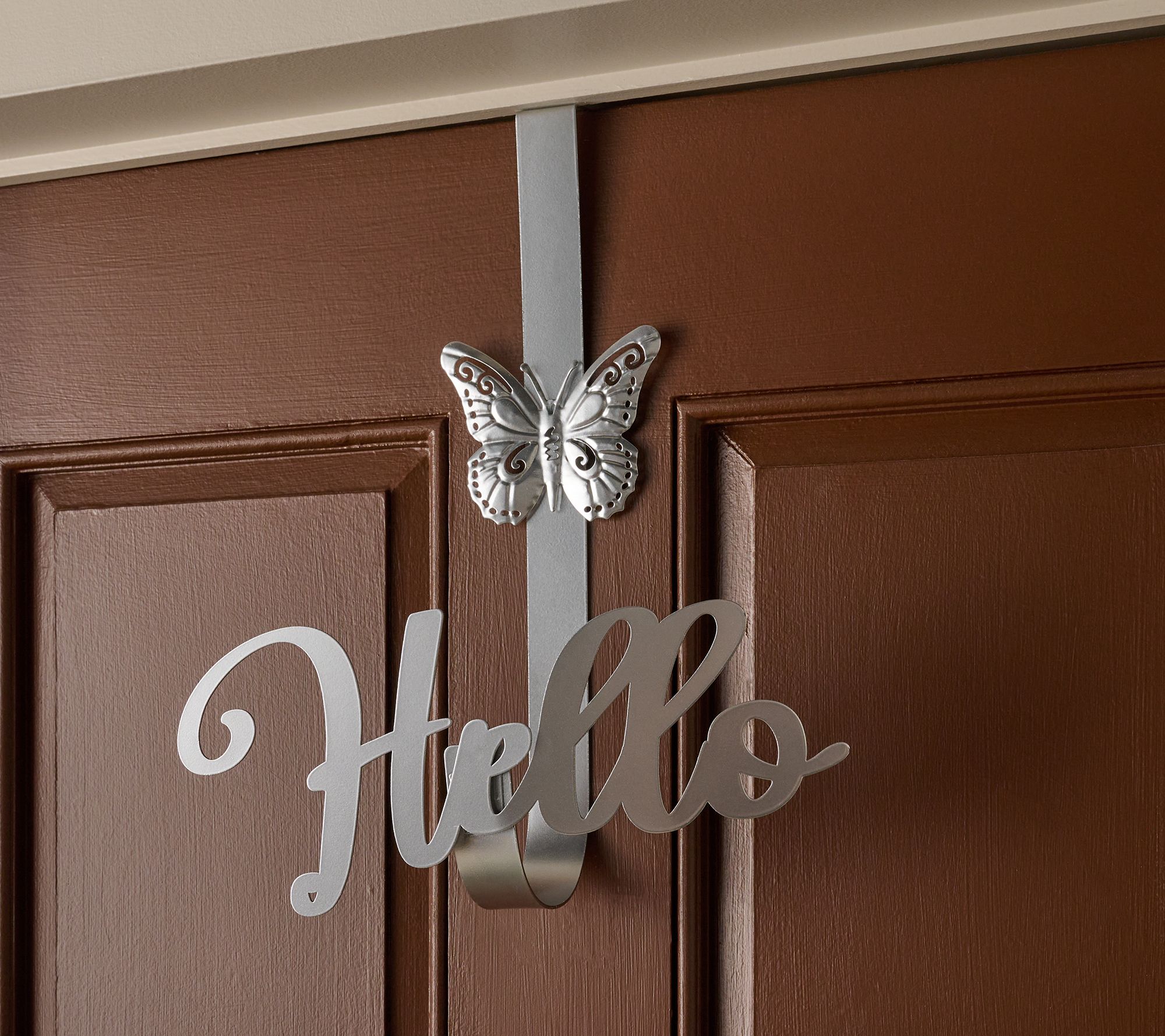 17" Metal Wreath Hanger with Removable Icon by Kim Gravel