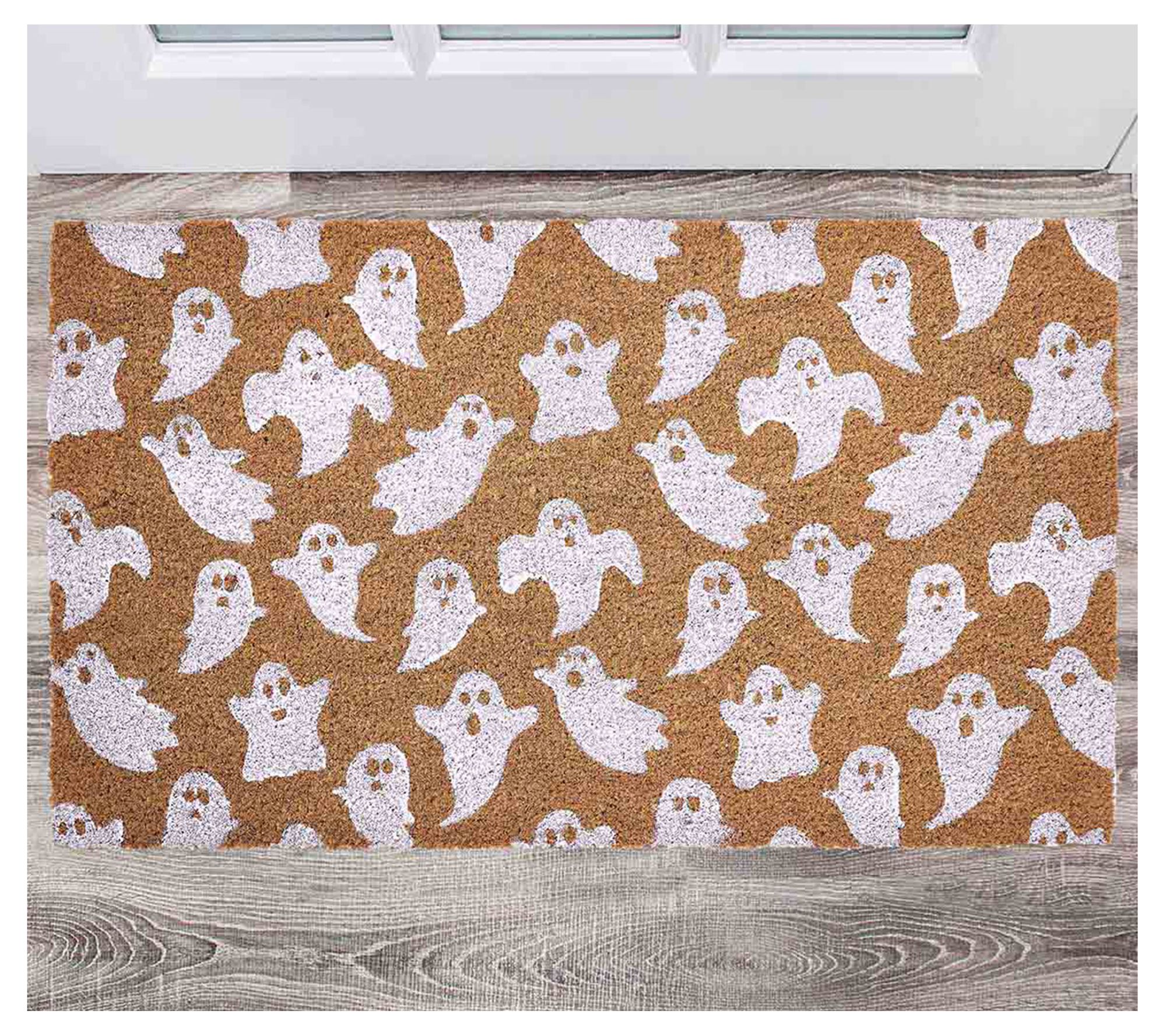 VCNY Home Flying Ghost Halloween Coir Outdoor Doormat, 18"x30"