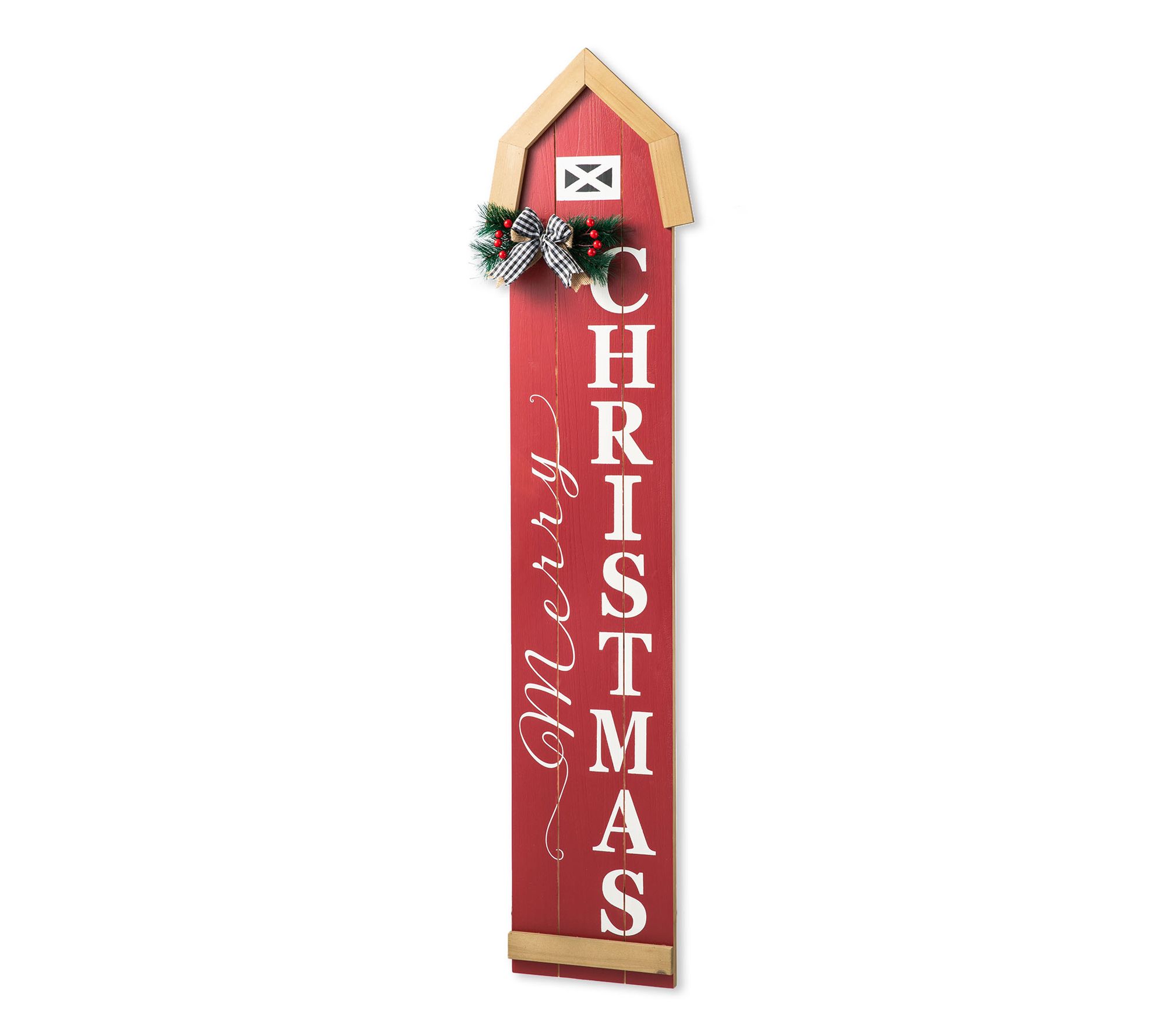 Glitzhome 42" Christmas MERRY CHRISTMAS House Shape Porch Sign