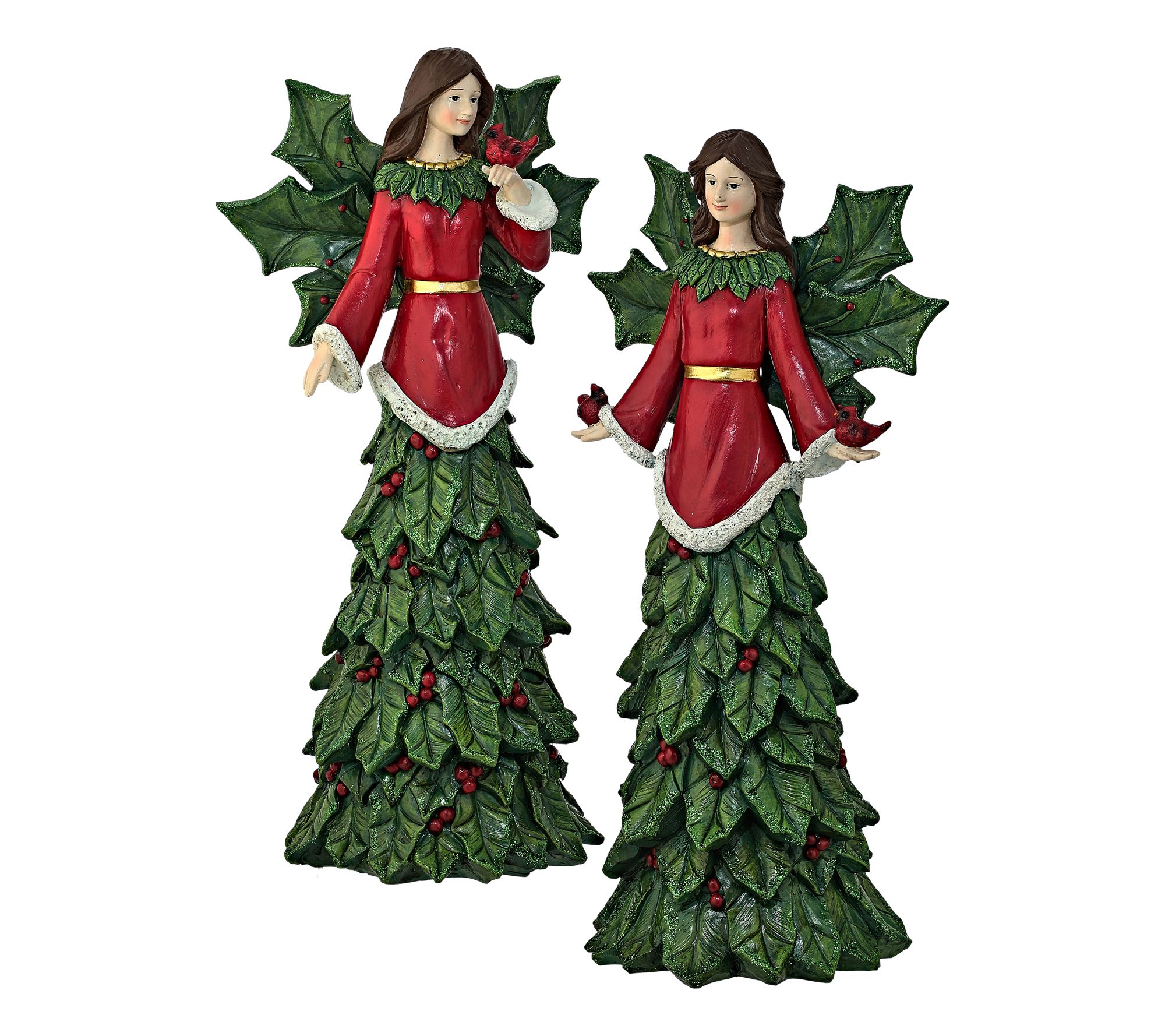 14" Holly Angel Set of 2 By Valerie