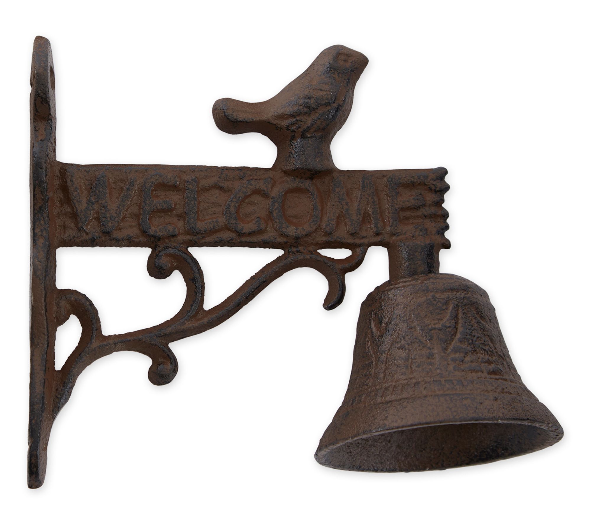 Zingz & Thingz Welcome Sign With Bird Cast IronDoor Bell