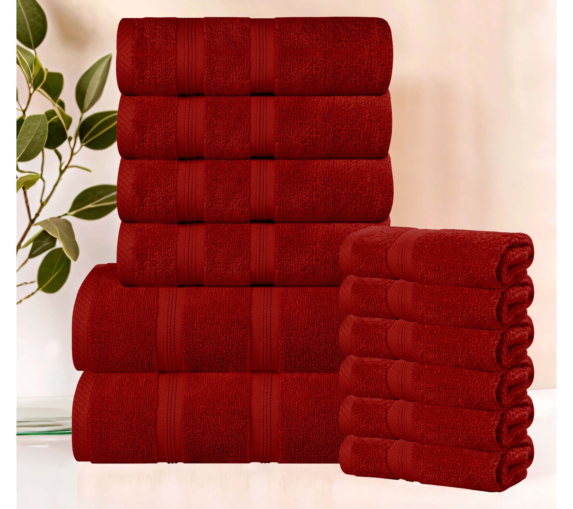 Superior 12-Piece Smart Dry Zero Twist Cotton Towel Set
