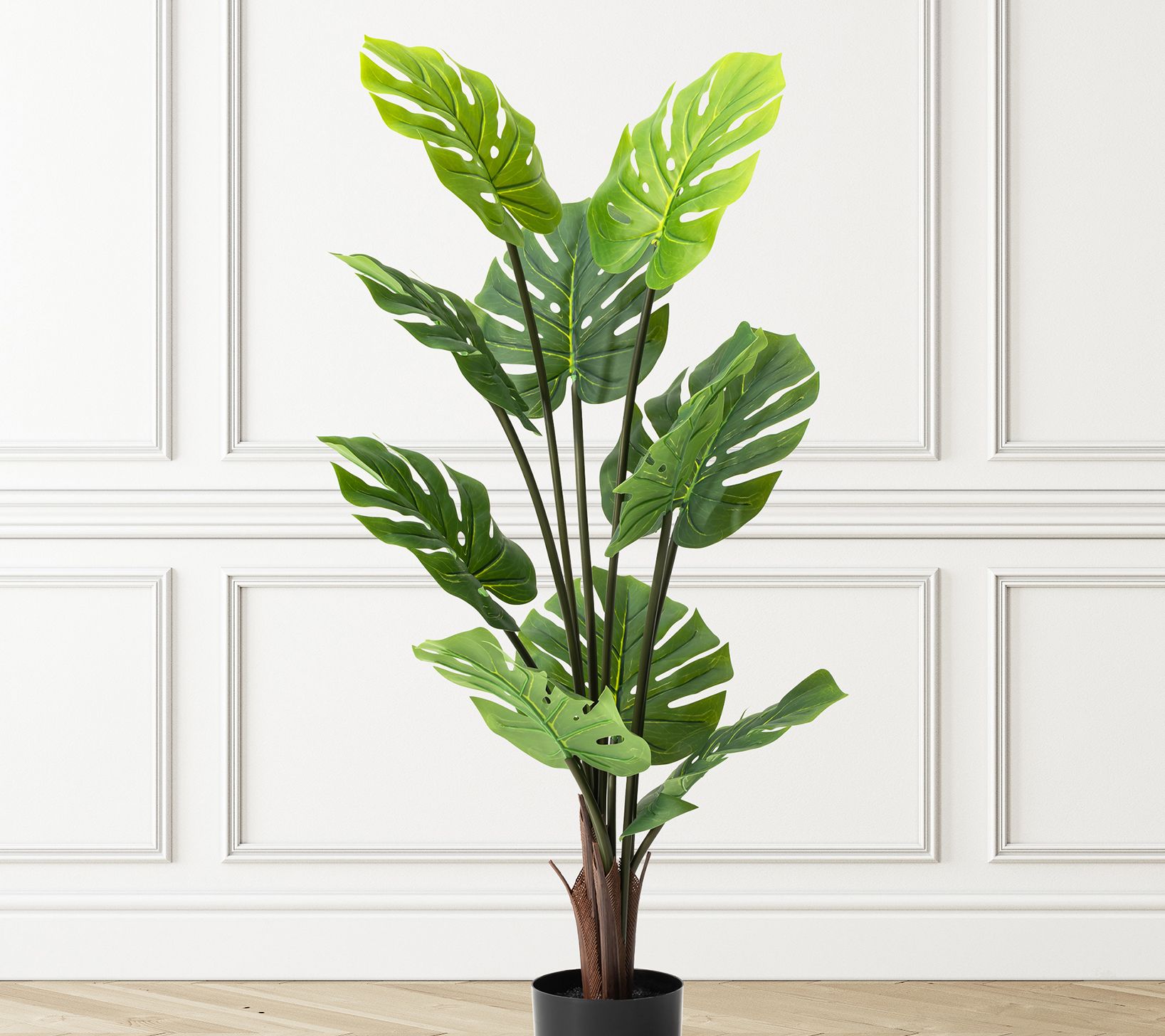 Glitzhome 3.5ft. Faux Monstera Deliciosa LiebmIn Pot