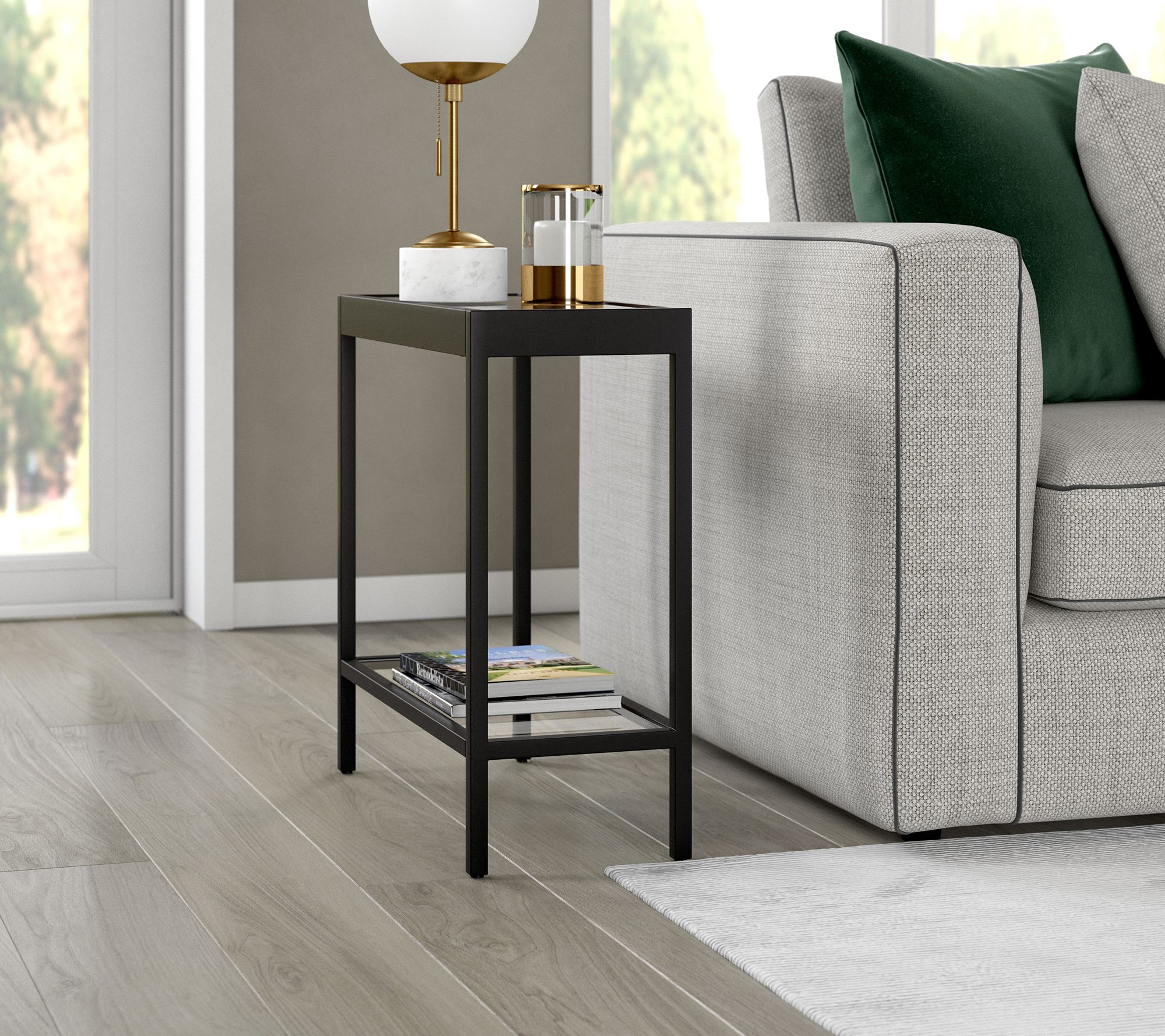 Hudson&Canal Alexis 24" Wide Rectangular Side Table