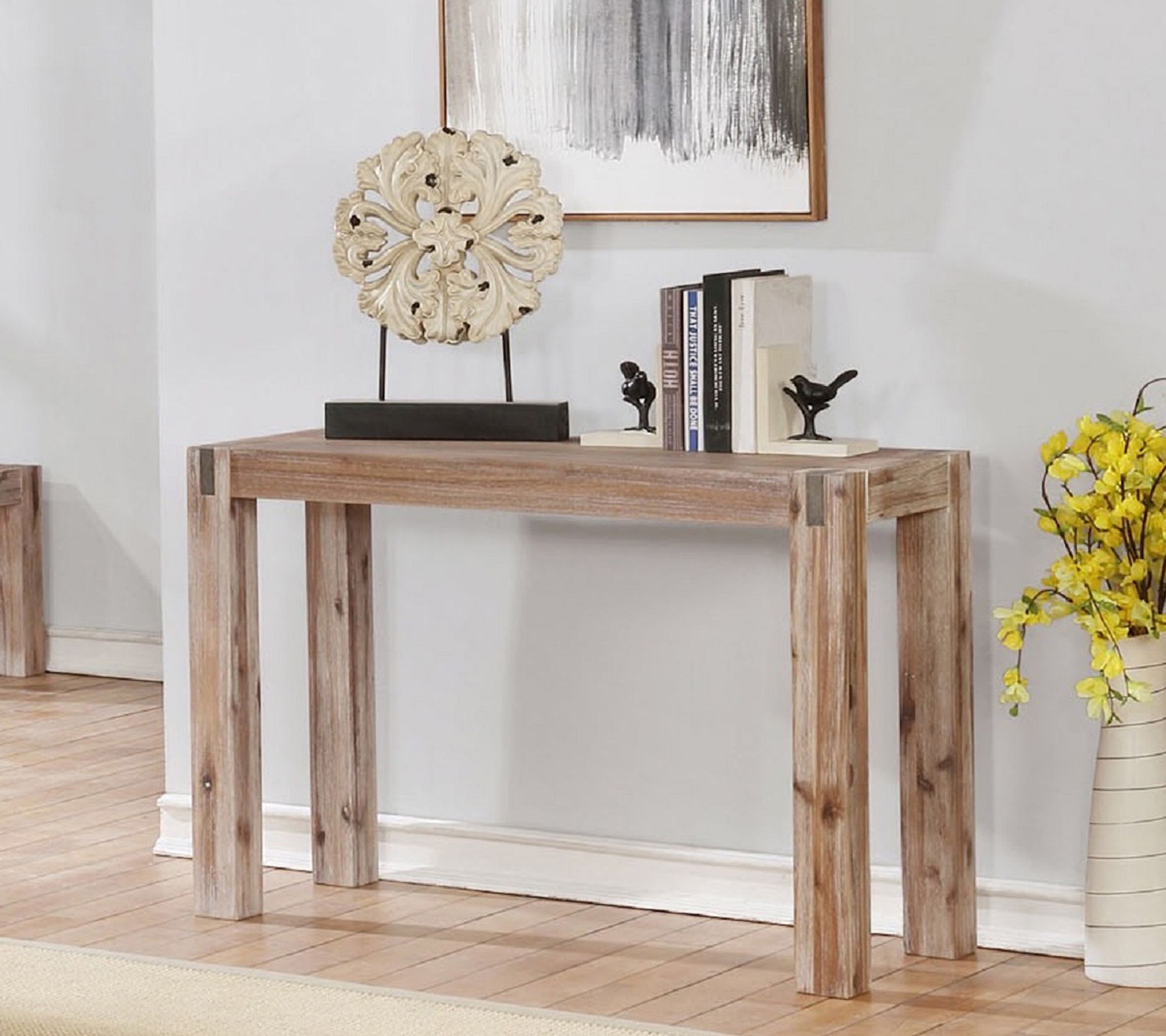 Alaterre Furniture Woodstock Console Table withBronze-Finish