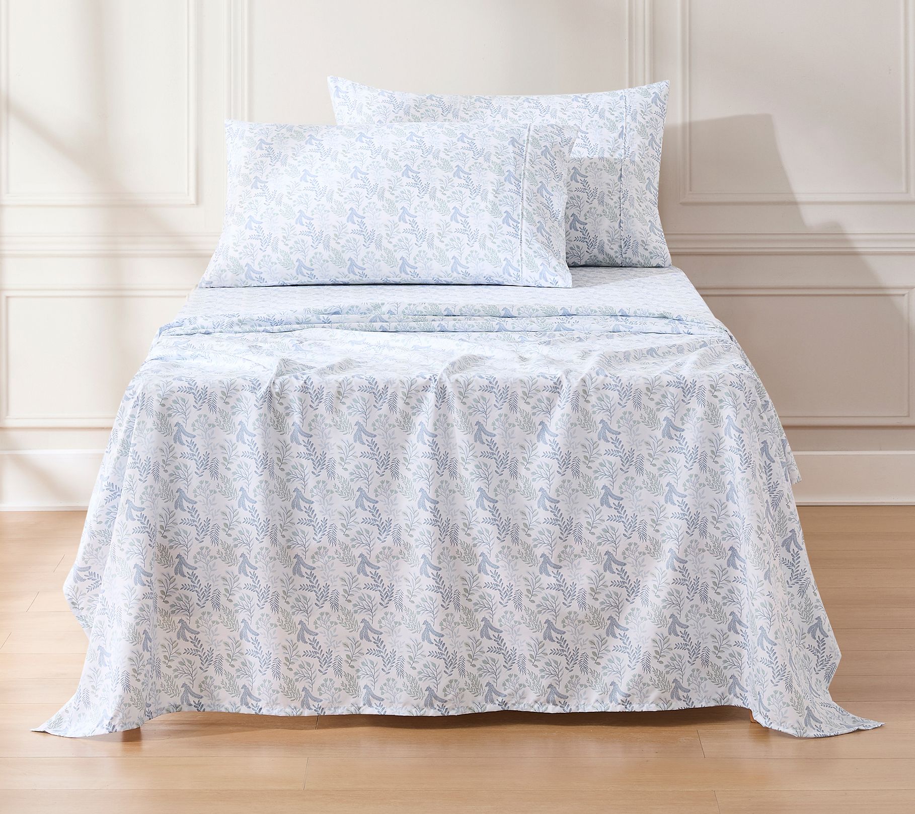 Lush Decor Botanical Leaf and Floral Sheets 4PcTwin, Twin-XL