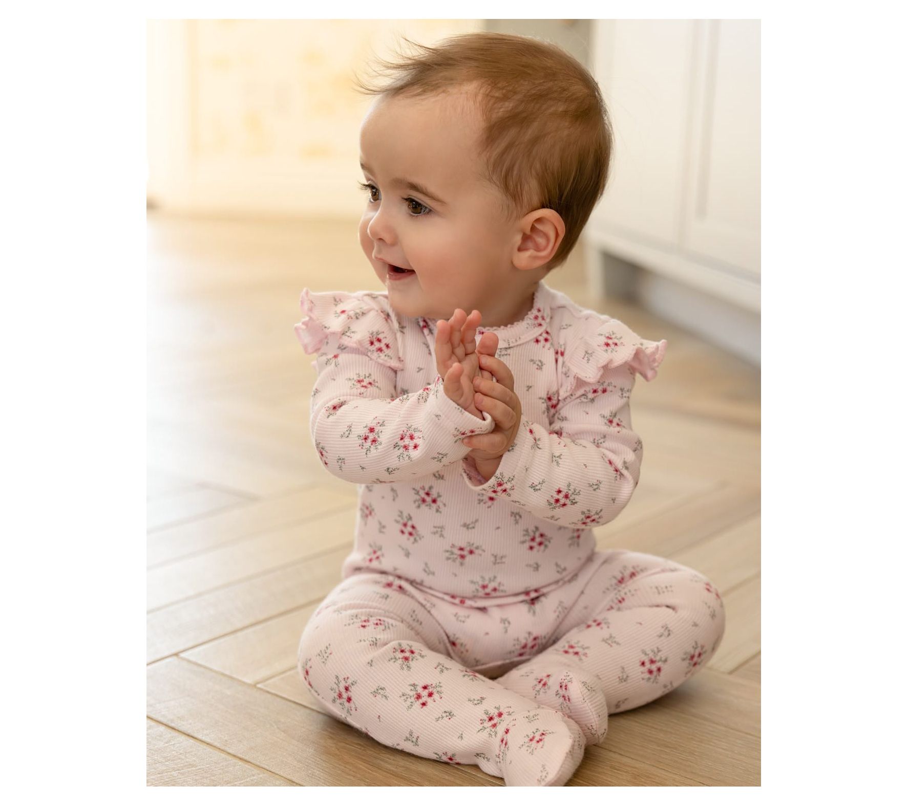 Miioo❤︎ MiniMoi Unisex Baby Metallic Striped Side-Zipper Footie