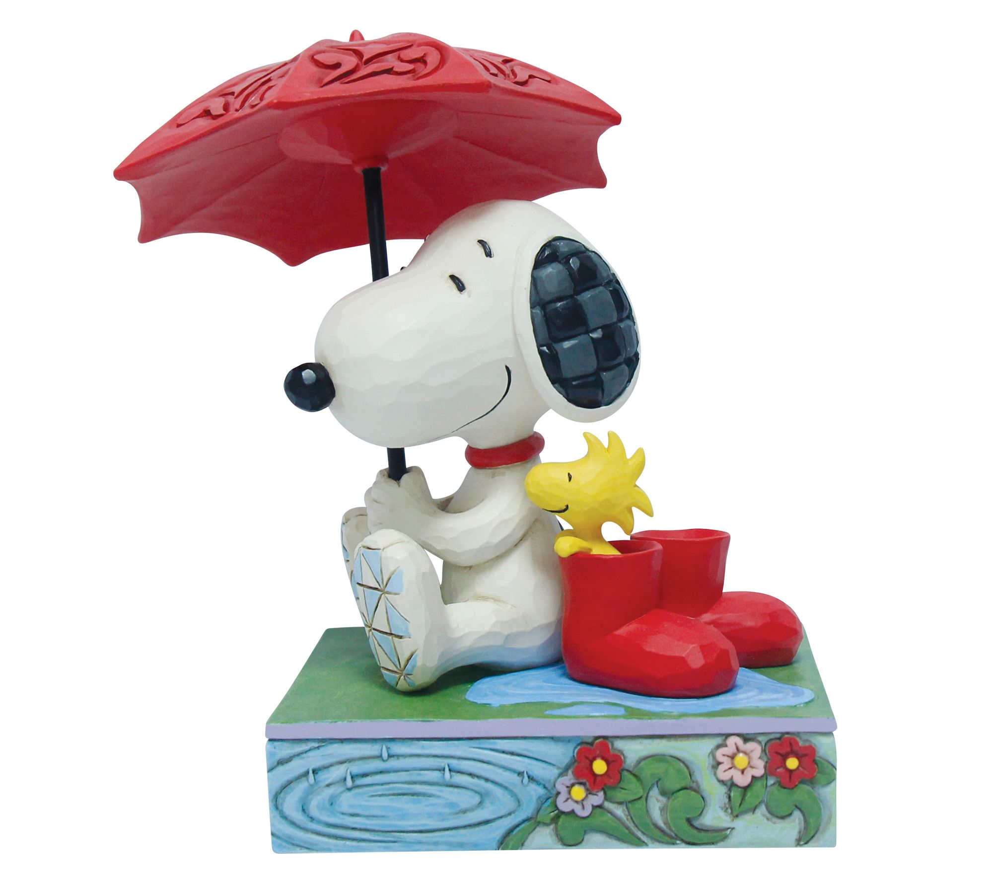 Peanuts by Jim Shore Snoopy Holding Umbrella Figurine 5.4in H