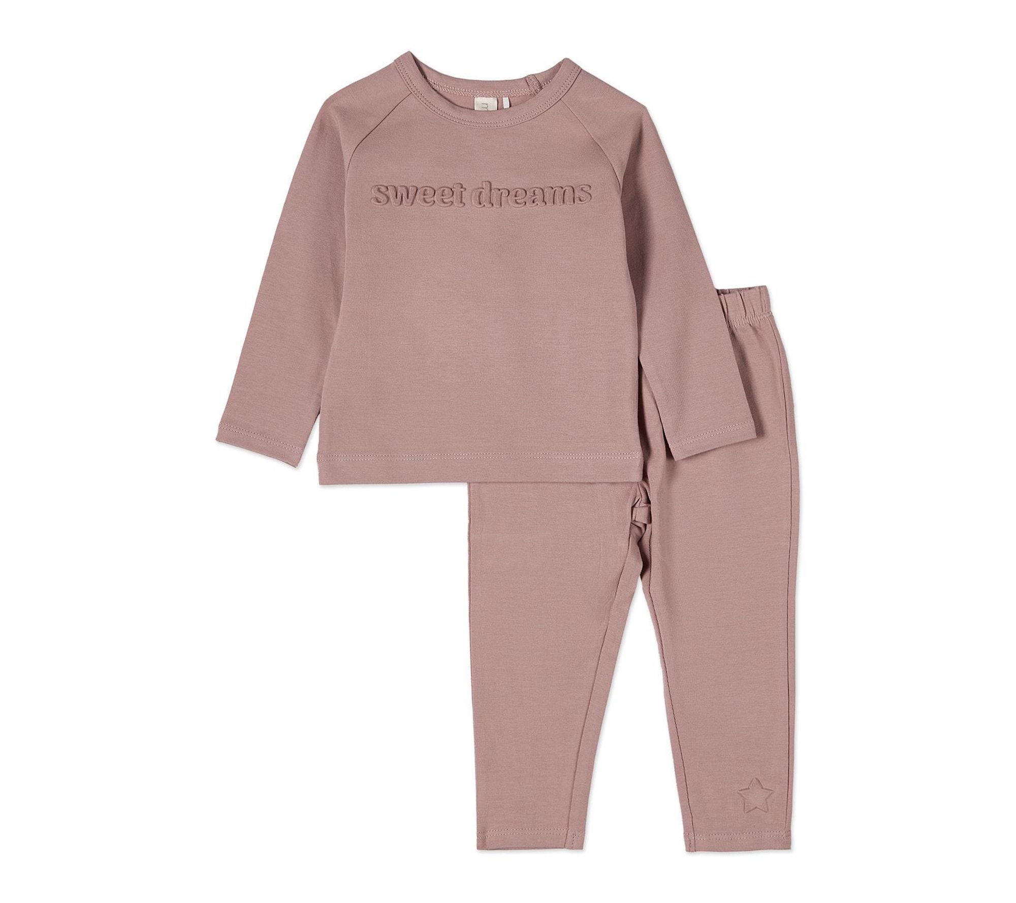 MiniMoi Girls Sweet Dreams Cotton 3D Embossed Pajama Set