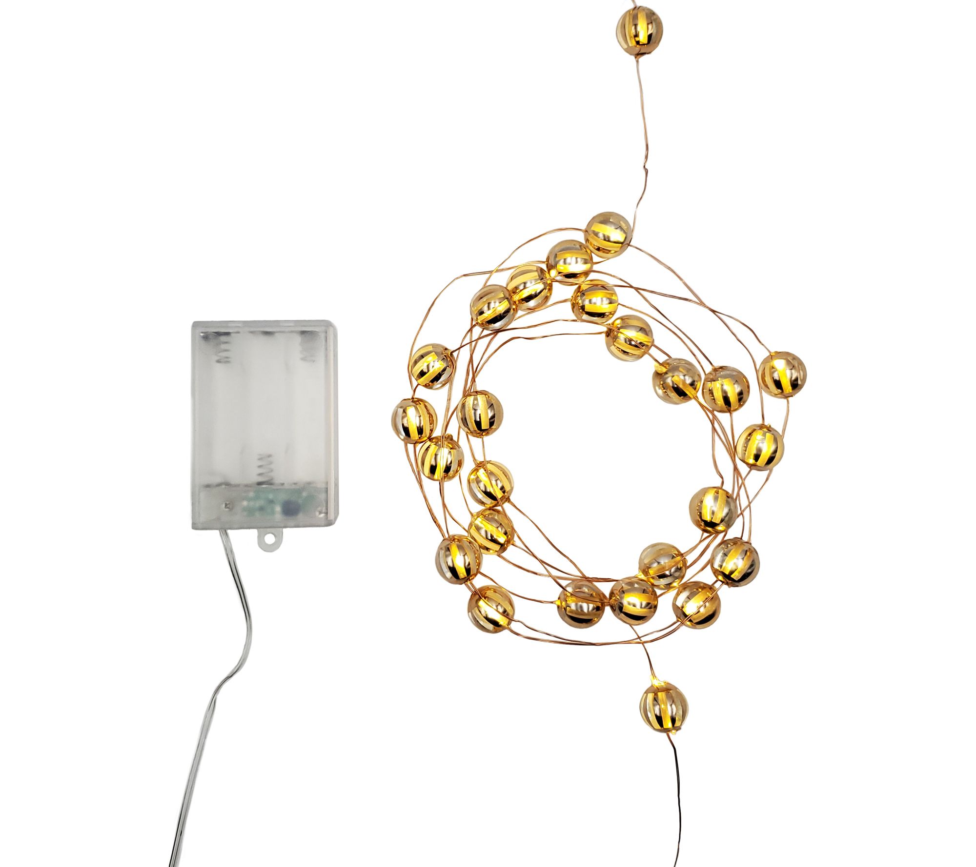 LumaBase LED Mini String Lights with Gold Balls