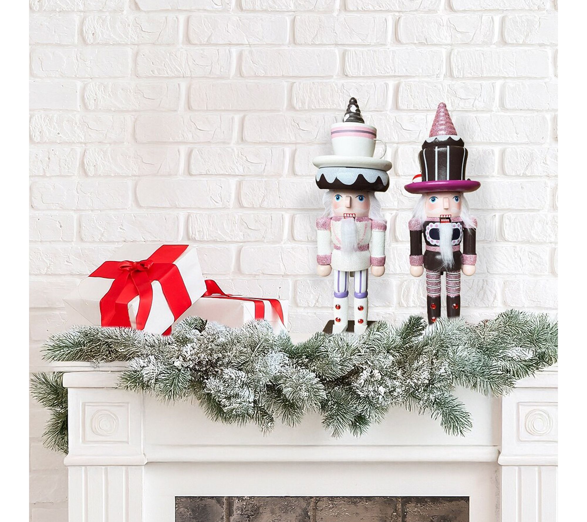 Santa's Workshop 10" Dessert Time Nutcrackers,Set of 2