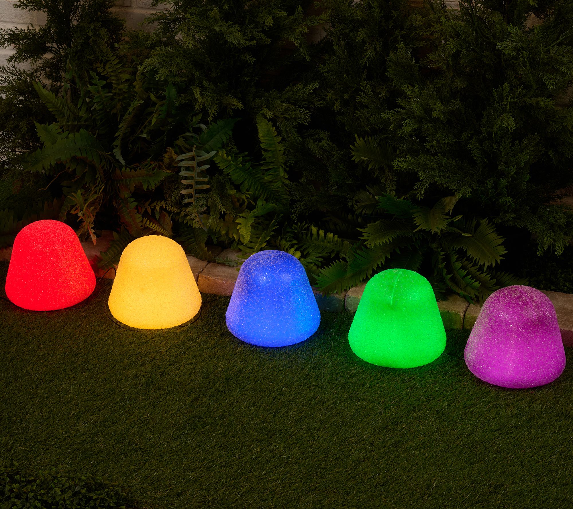 Mr. Christmas Set of 5 8" Gumdrop Pathway Lights