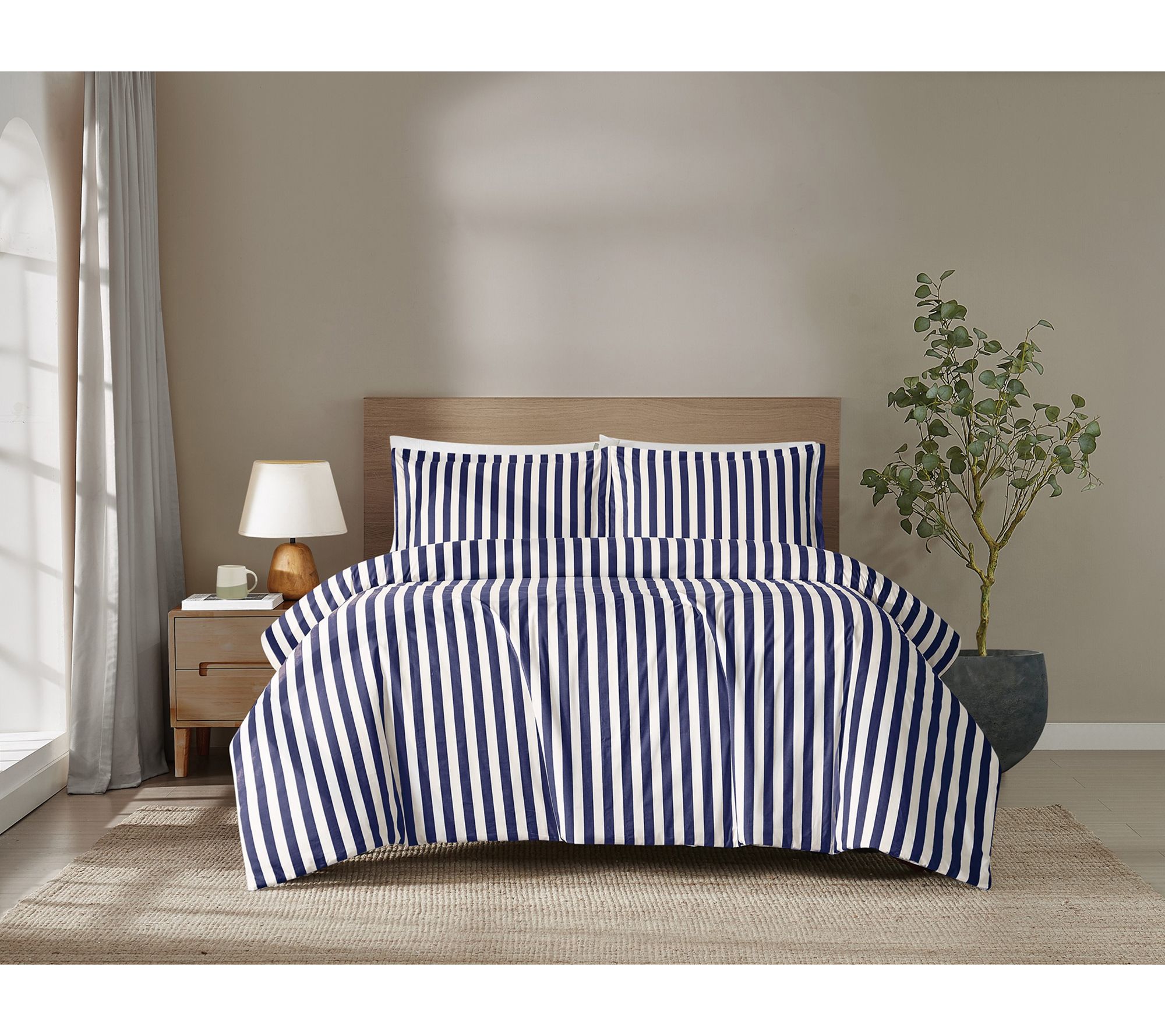 Brooklyn Loom Levi Stripe King Duvet Cover Set