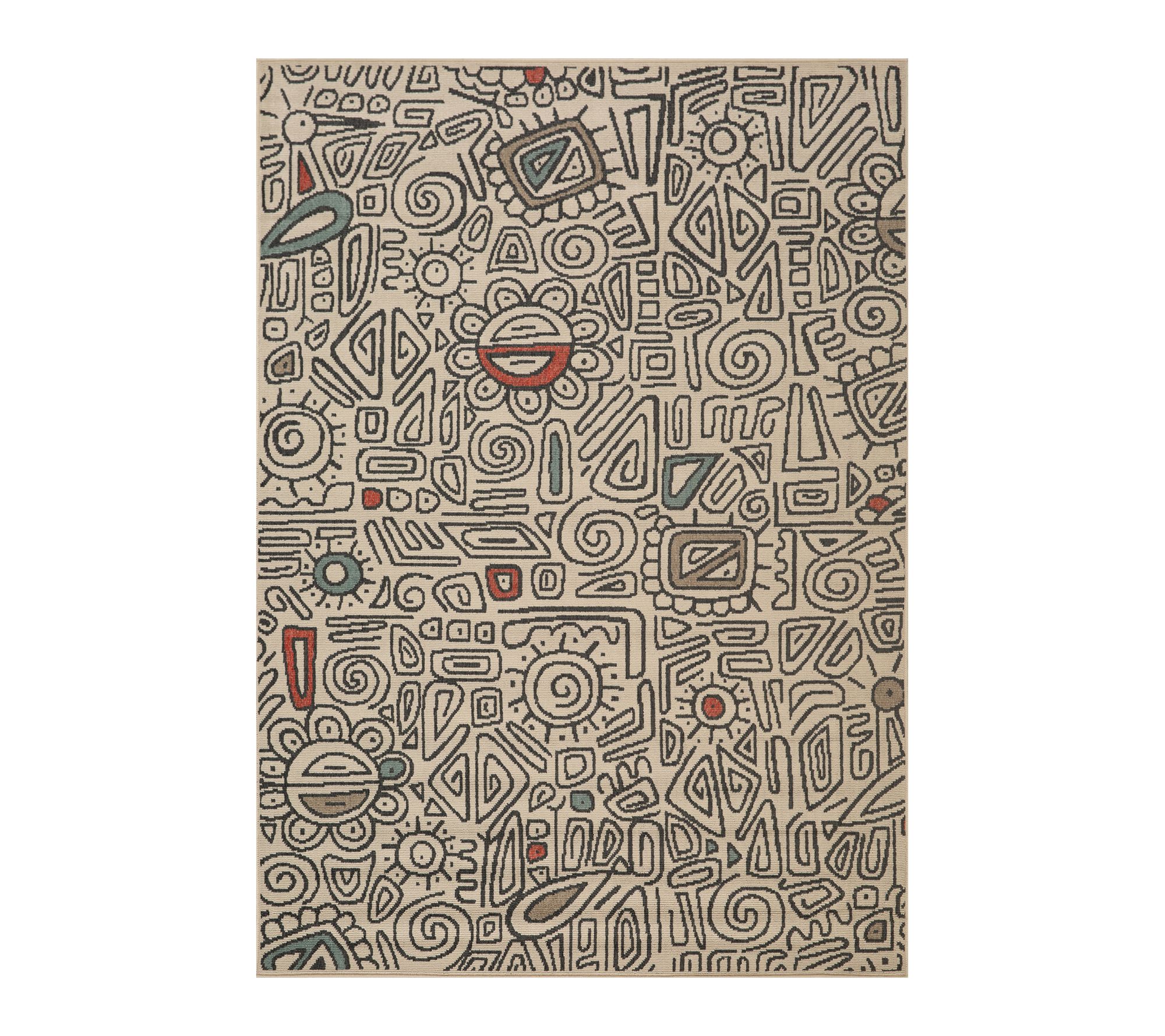 Ox Bay Abstract Bohemian Polypropylene OutdoorRug, 8' x 10'