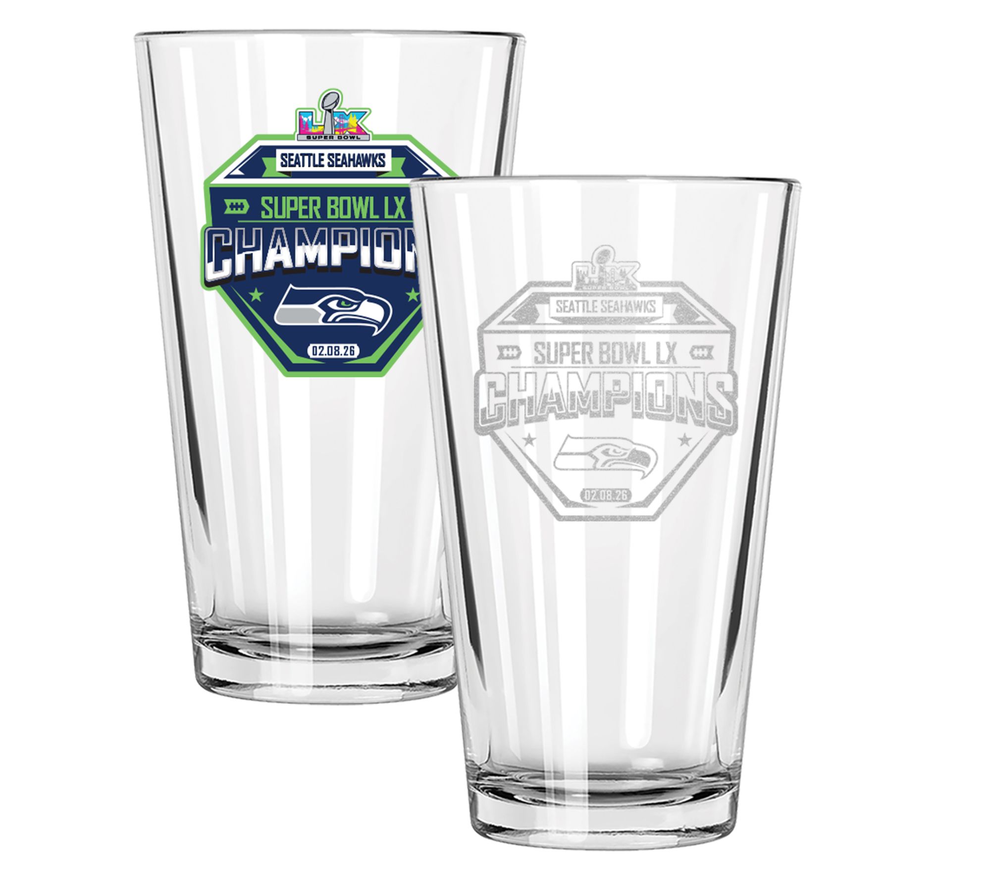 Memory Company Super Bowl Champions 2PK Pint Seahawks