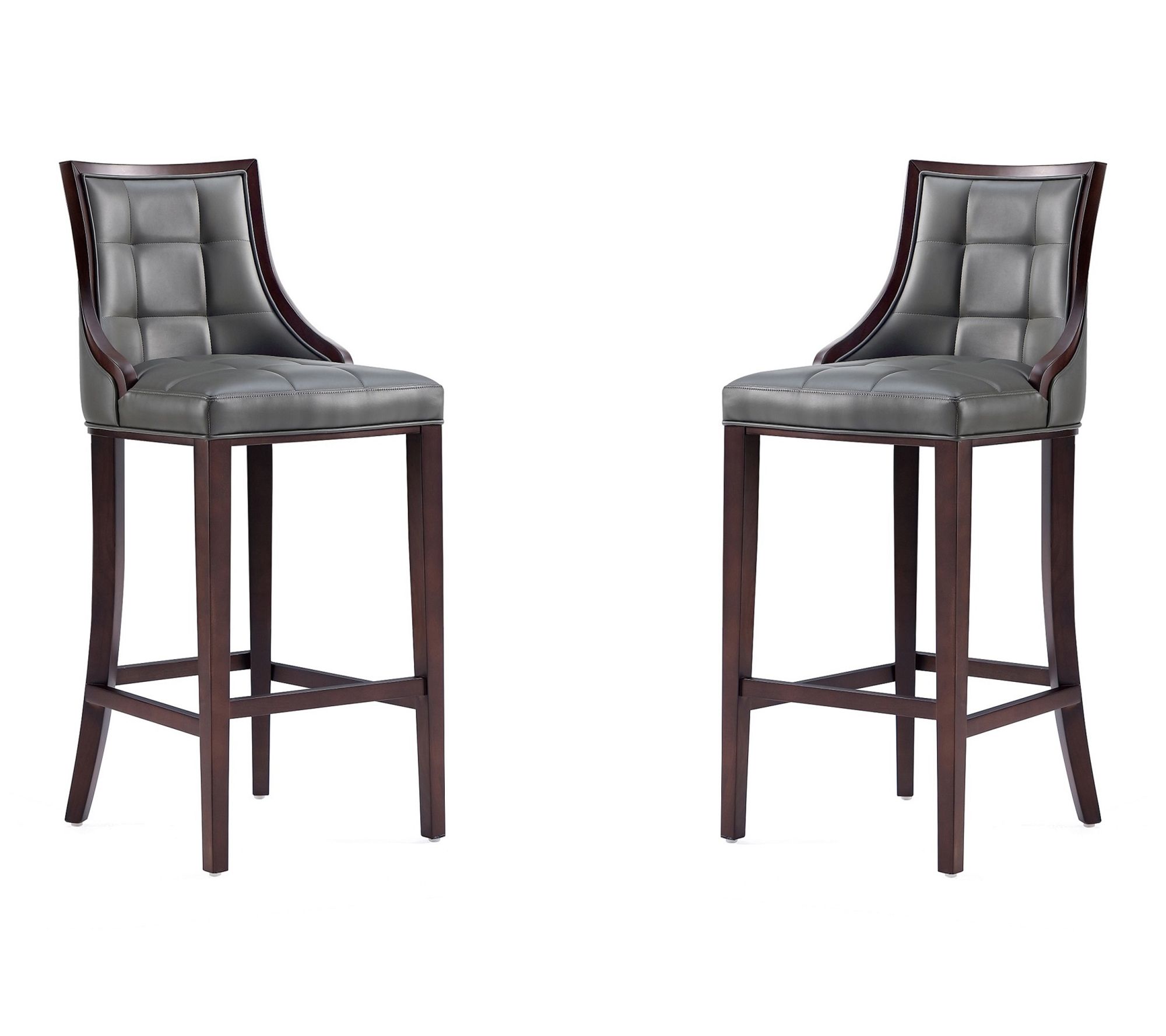 Manhattan Comfort Fifth Avenue Wood Barstool -Set of 2