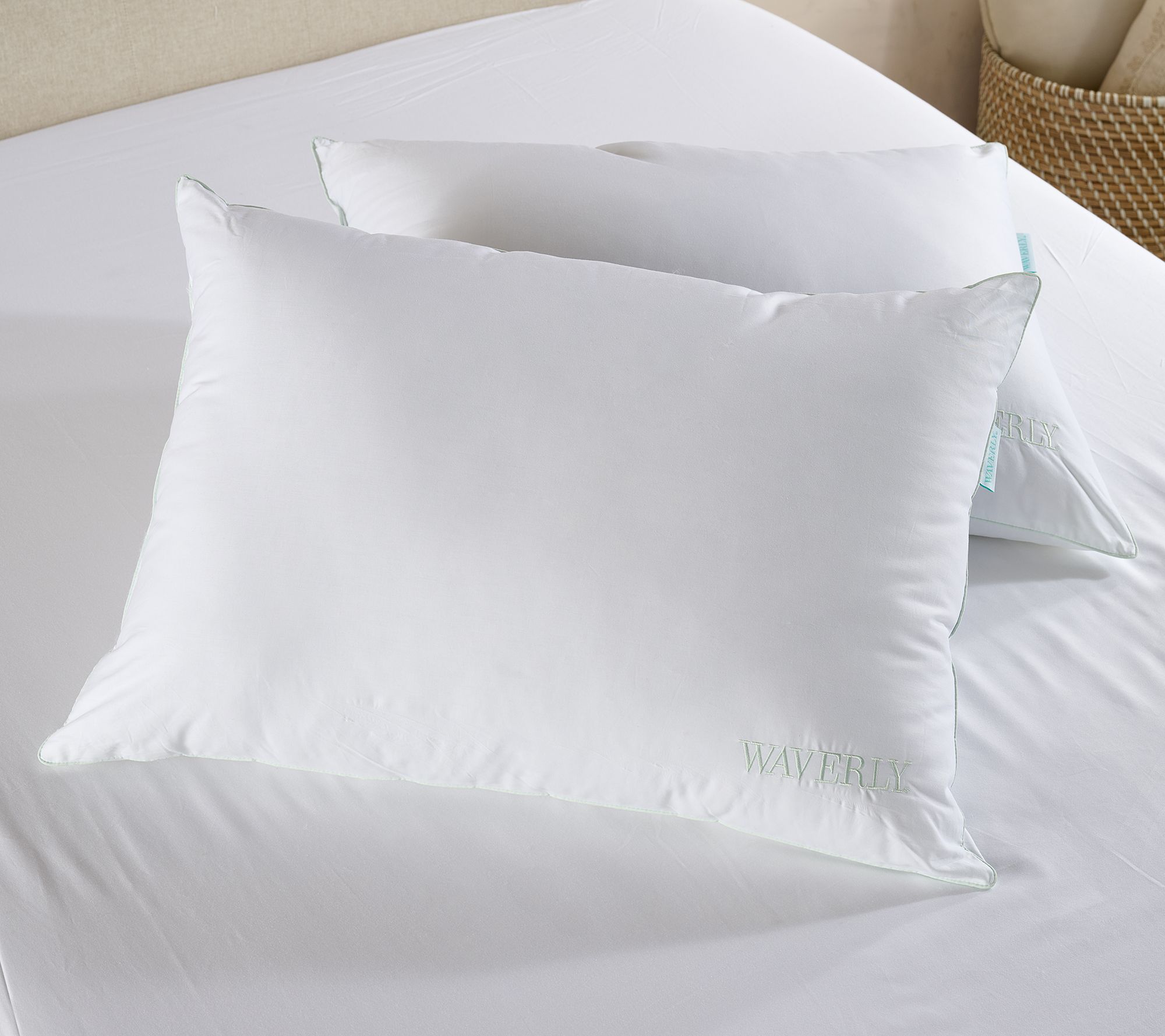 "As Is" Waverly Set of 2 Down Alt Dual Performance Pillows- Std-Qn