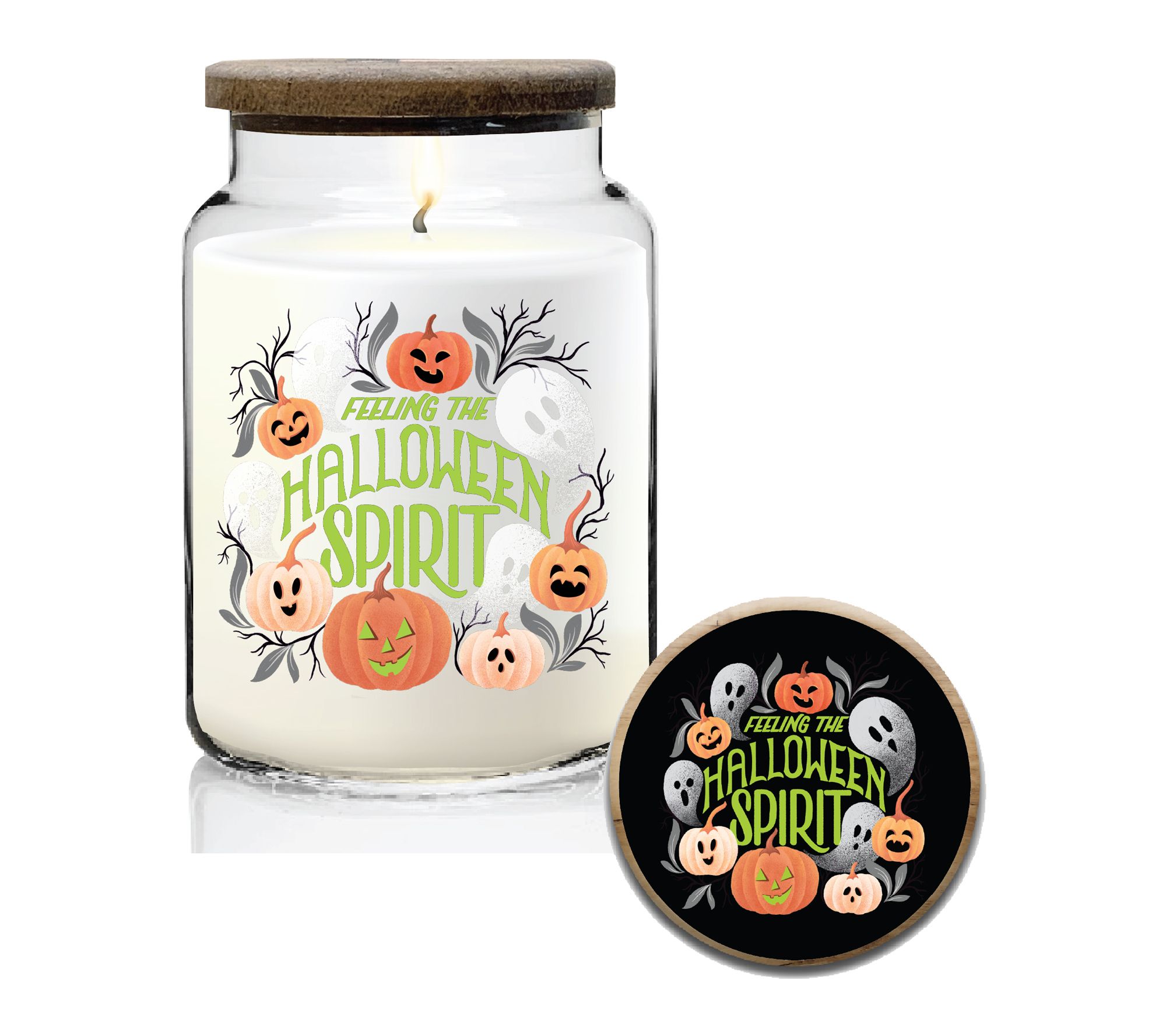 Courtside Market Hallo ween Spirit II 21 oz Candle with Wooden Lid