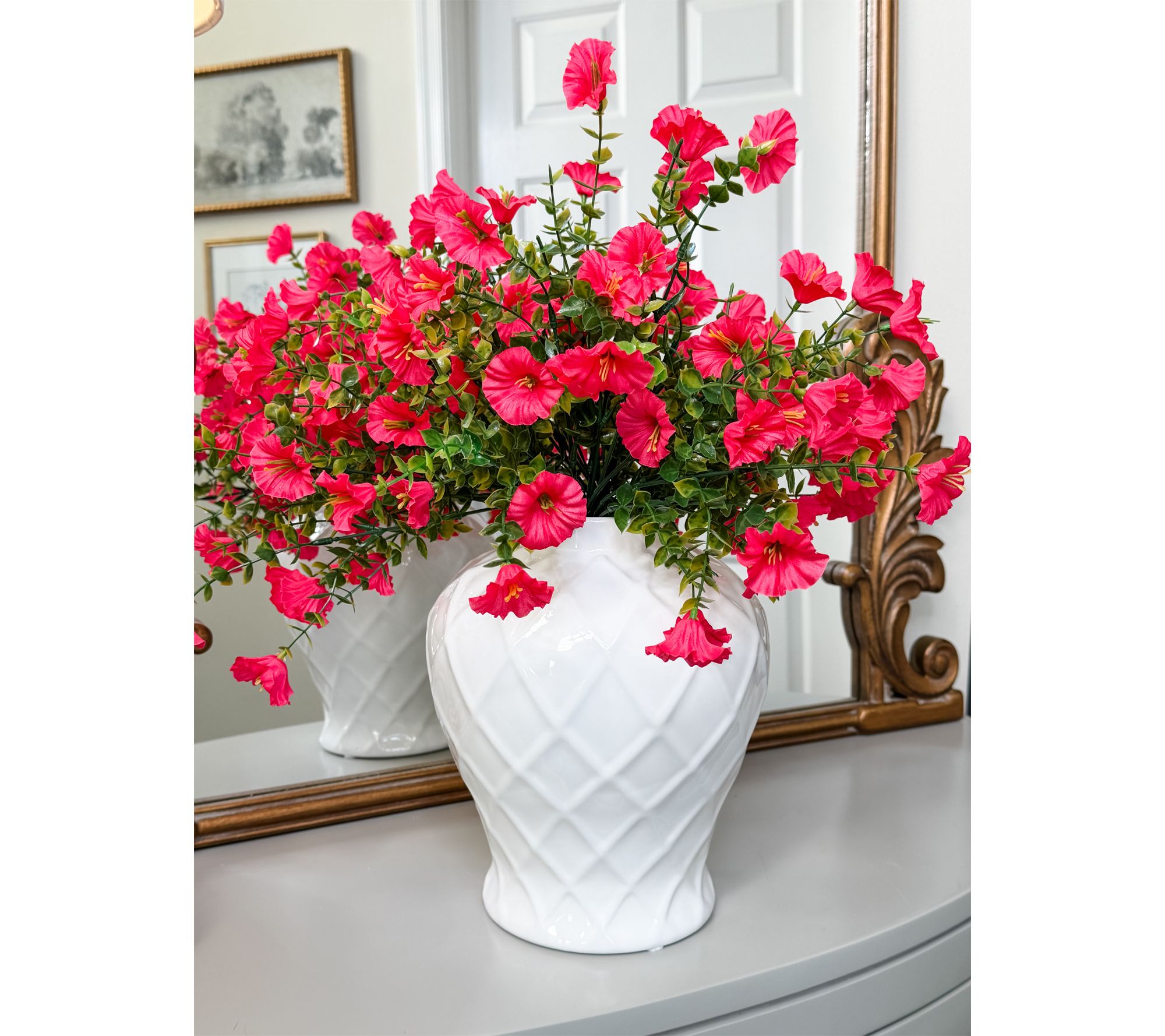 "As Is" Simply Stunning S/4 14" Morning Glory Floral Stems by Janine