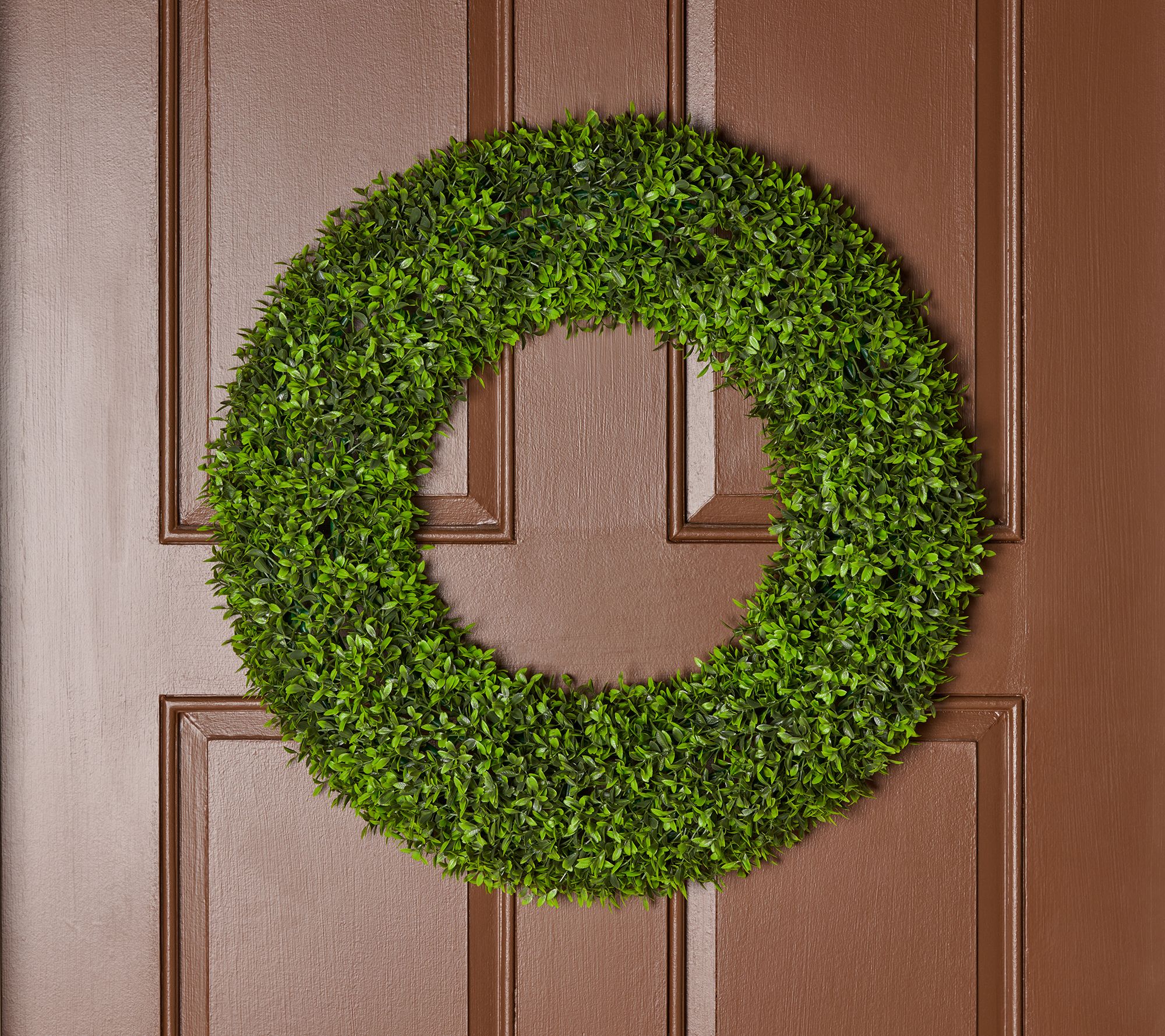 "As Is" Wicker Park 24" Indoor /Outdoor Boxwood Wreath