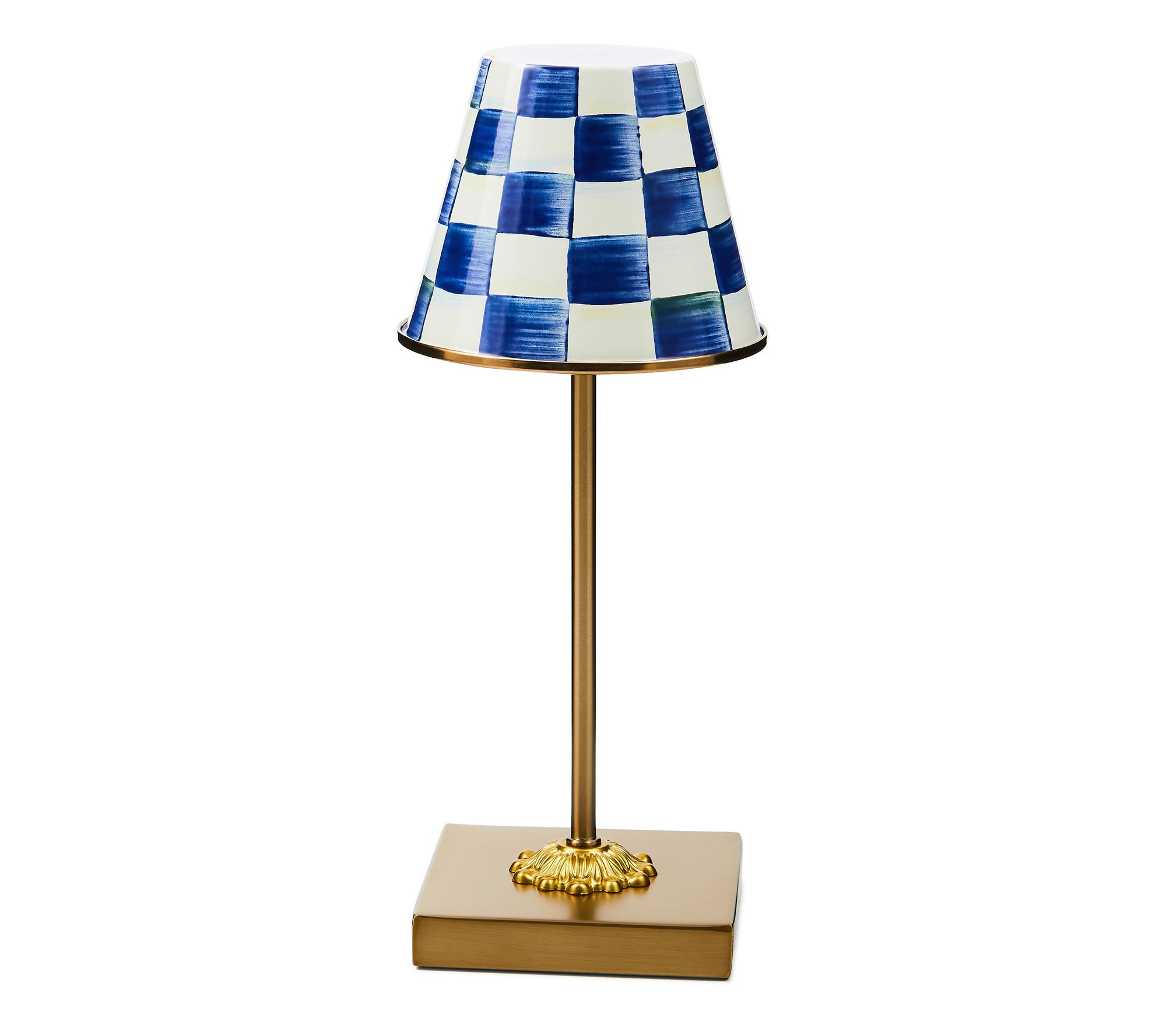 MacKenzie -Childs Check LED Rechargeable Cafe Table Lamp