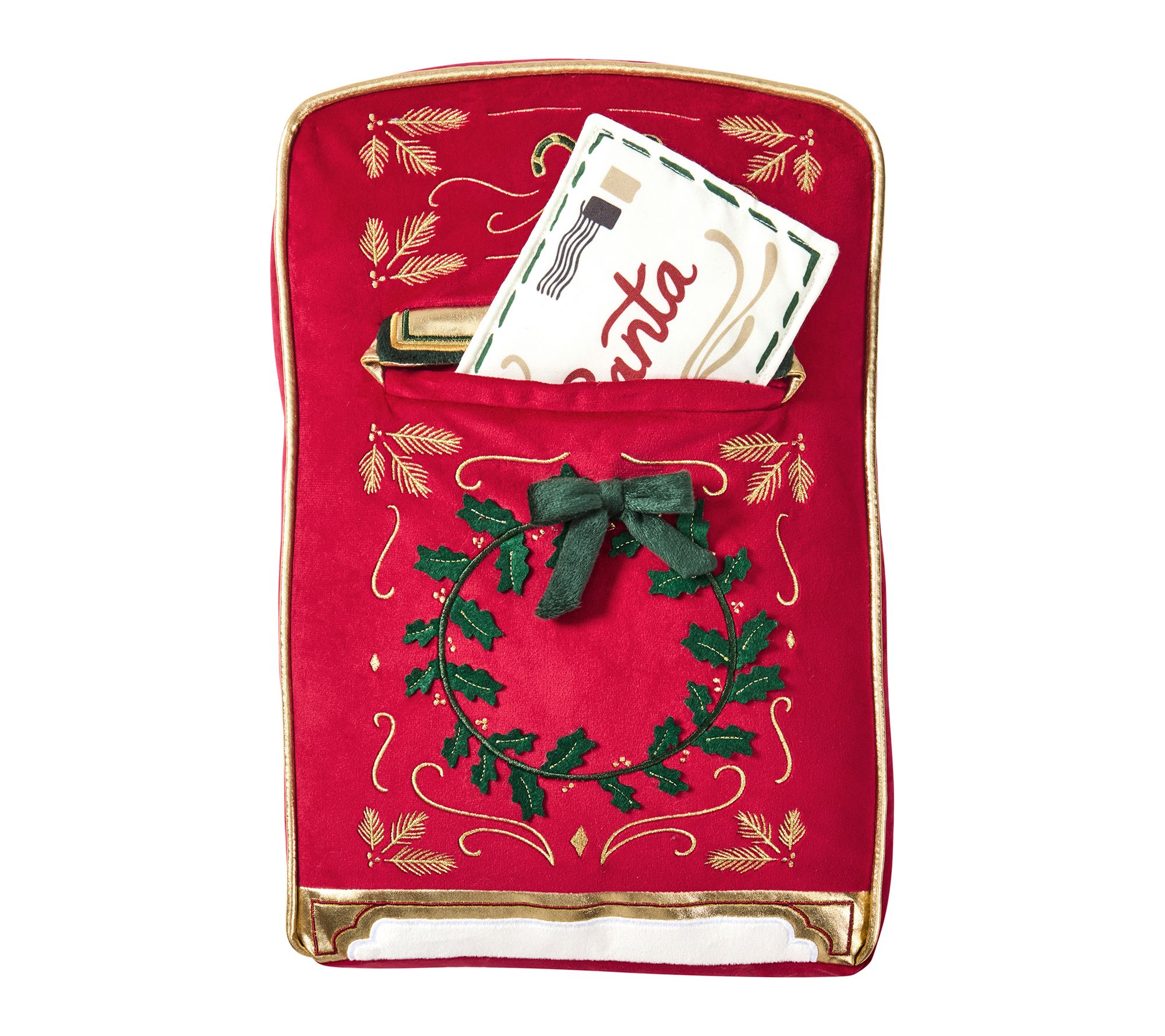 Hallmark Holiday Mailbox Shaped Decorative Pillow, 16" x