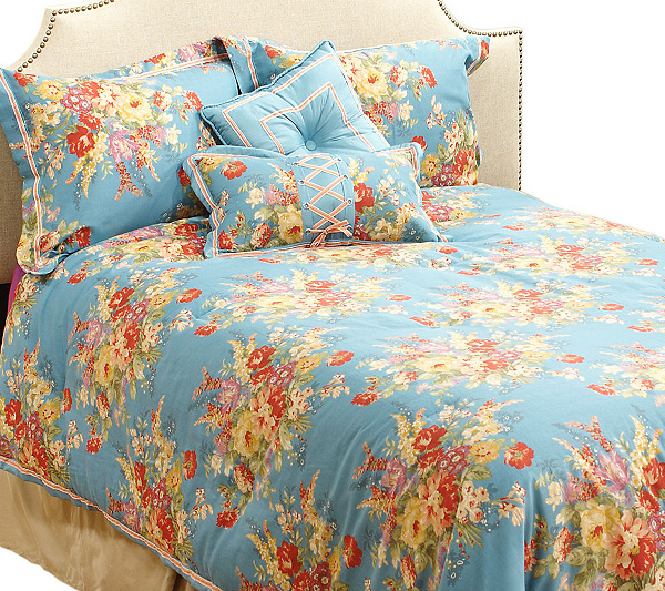 Raymond Waites Fairfield Floral 5 Piece Comforter Set Qvc Com