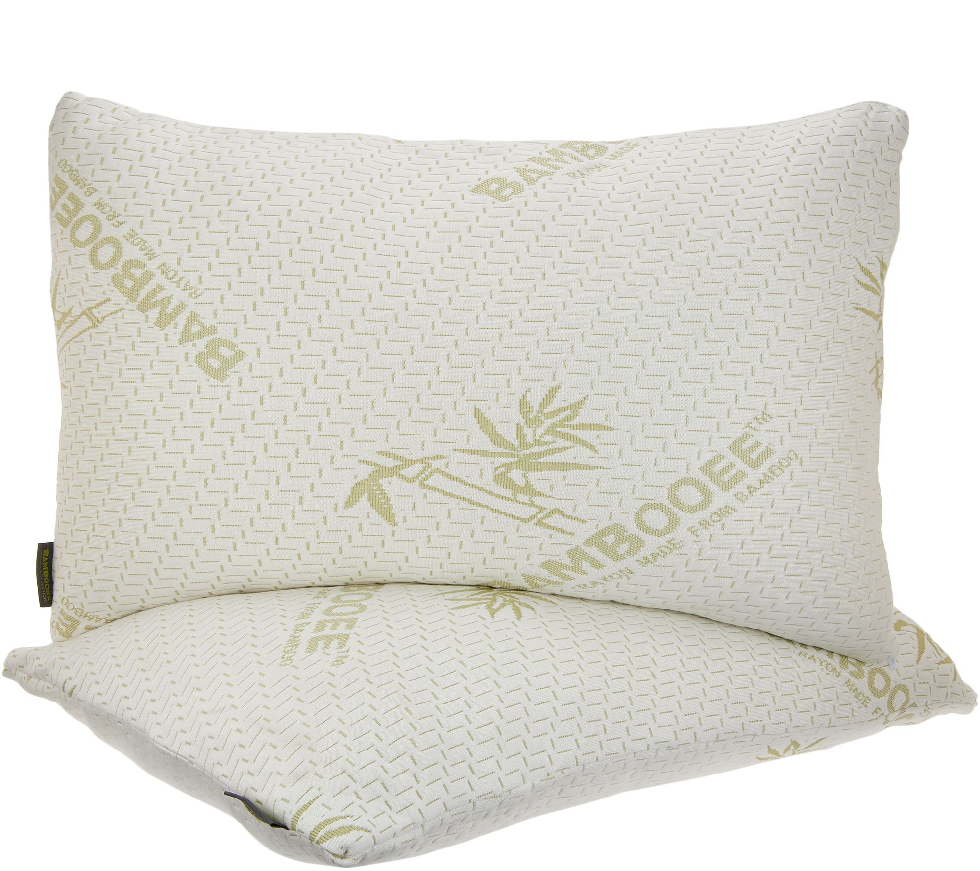 S/2 Memory Foam Queen Pillows w/ Rayon Made from Bamboo by Lori Greiner