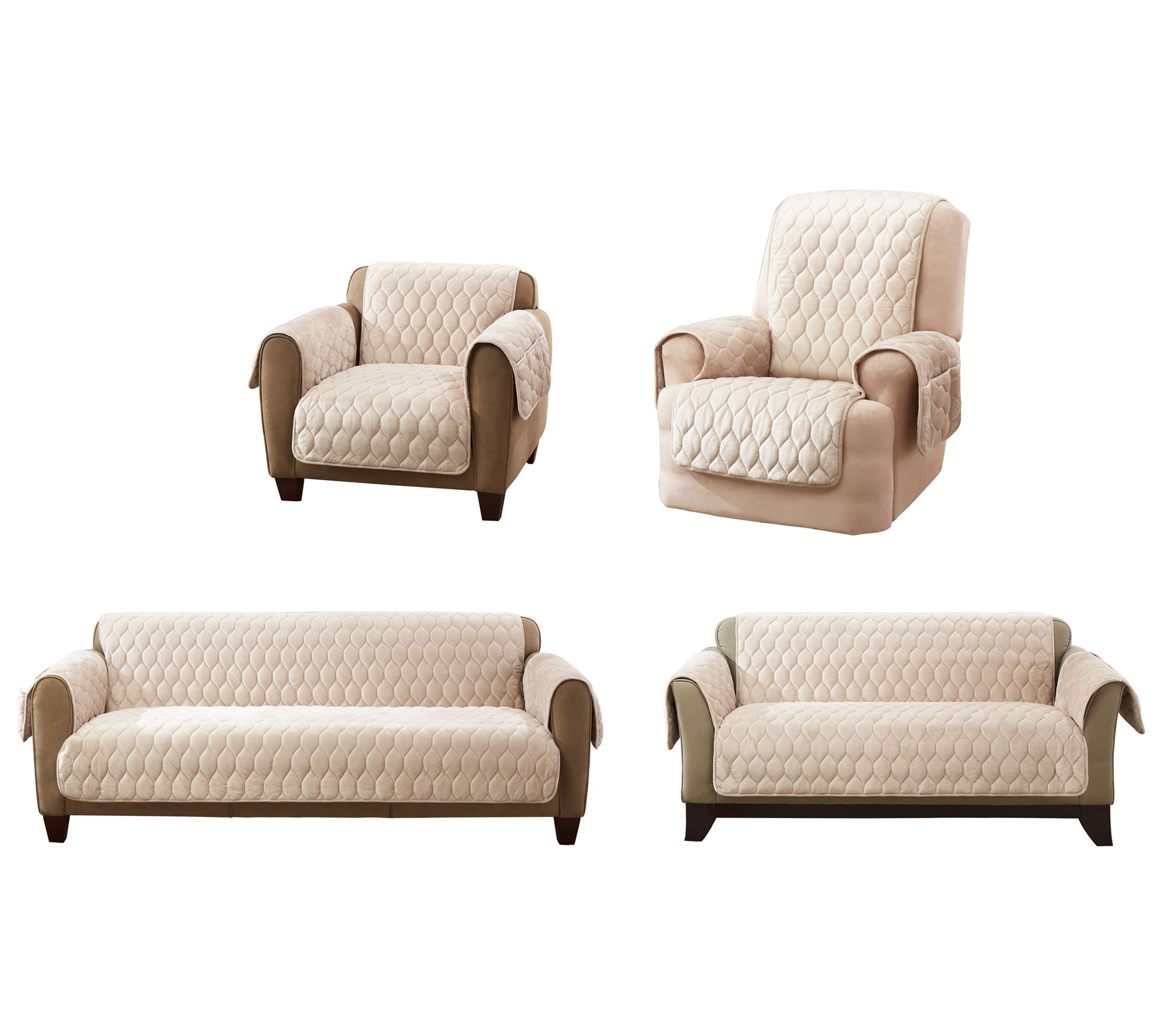 (QVC) Sure Fit Plush Comfort Waterproof Furniture Cover