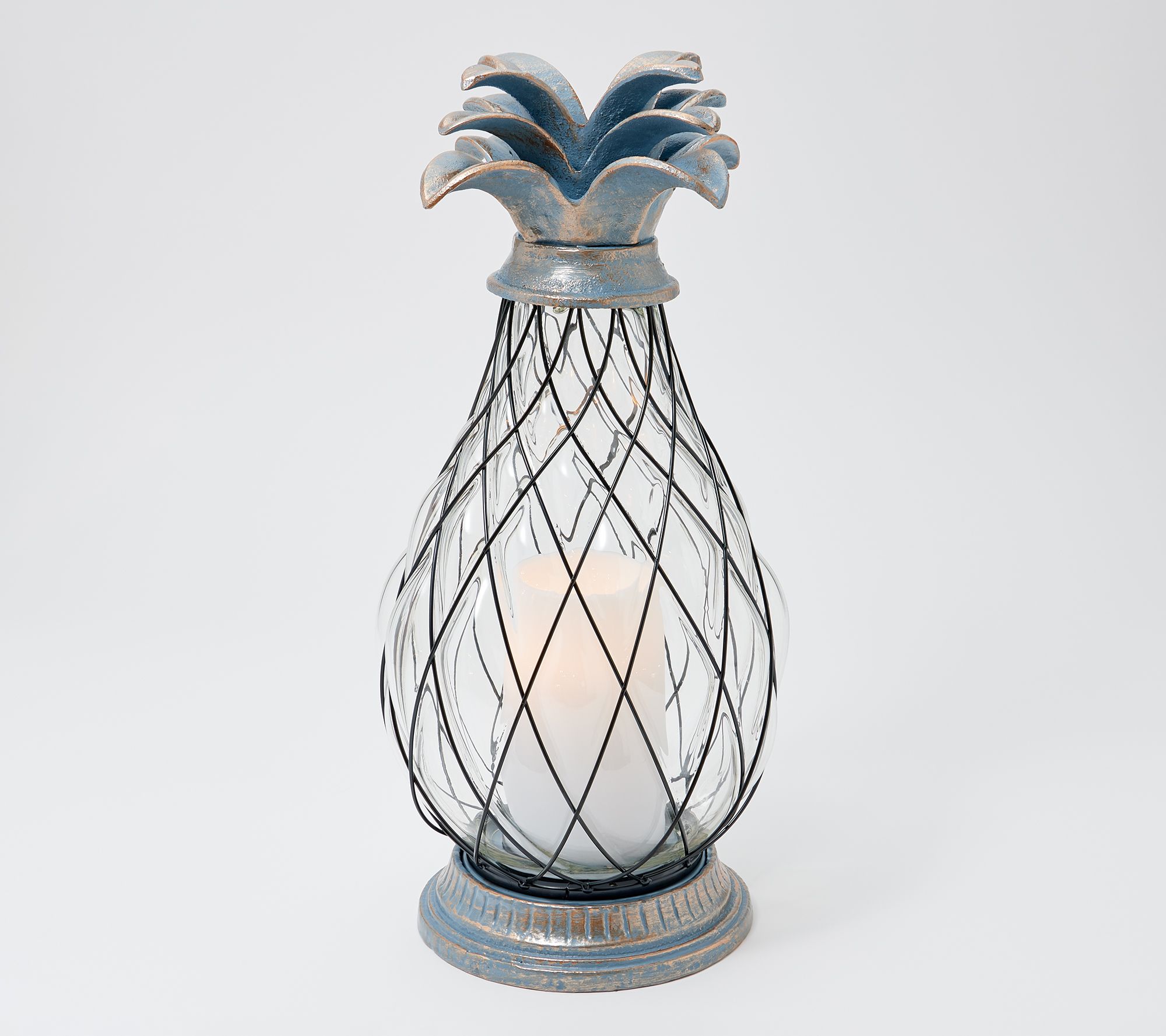 (QVC) Home Reflections 17" Indoor/Outdoor Pineapple Lantern