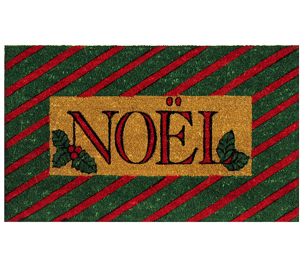 Geo Craft Christmas Coir Doormat Qvc Com