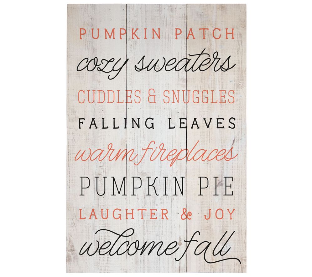 Welcome Fall Wall Art Qvccom - 