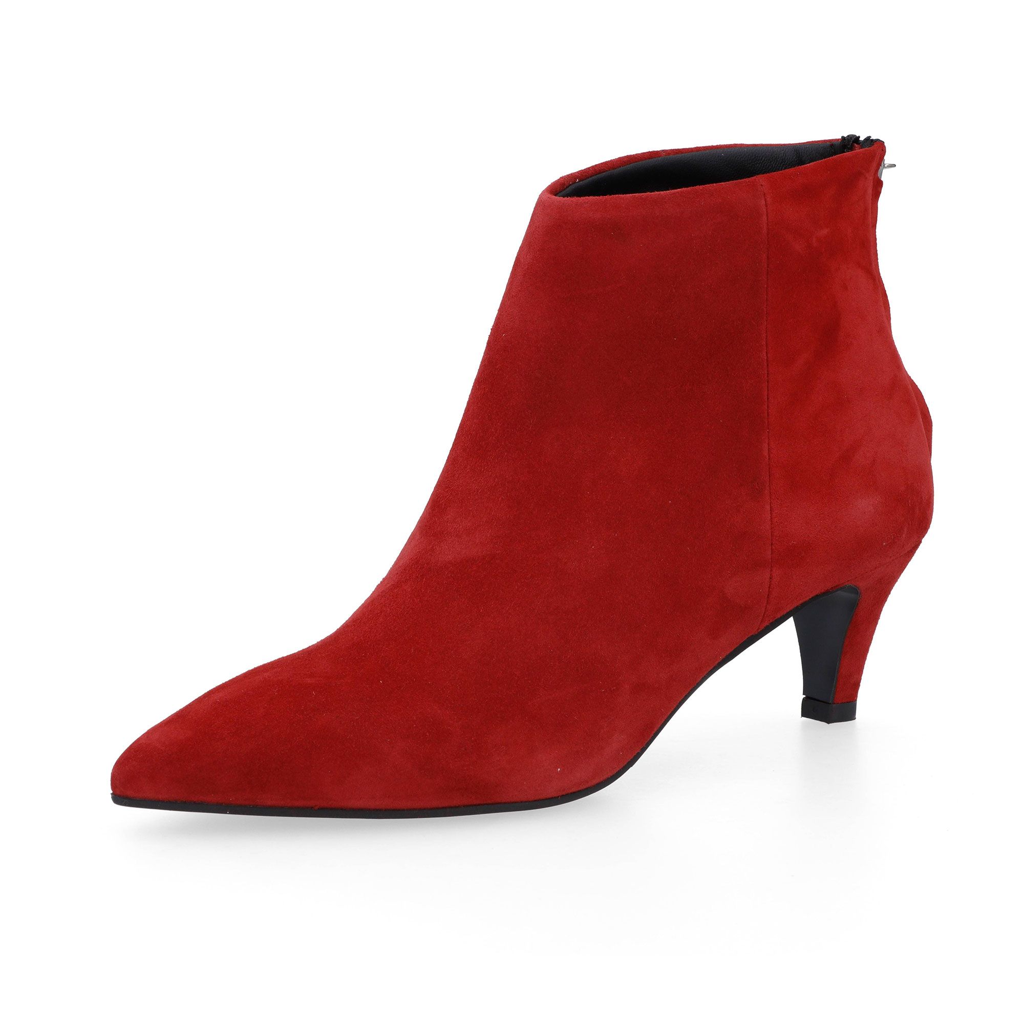 CHATTAWAK Stivali Donna In Pelle Rossa Con Tacco A Blocco 3,5 Cm E Zip Laterale - Alti 42 Cm