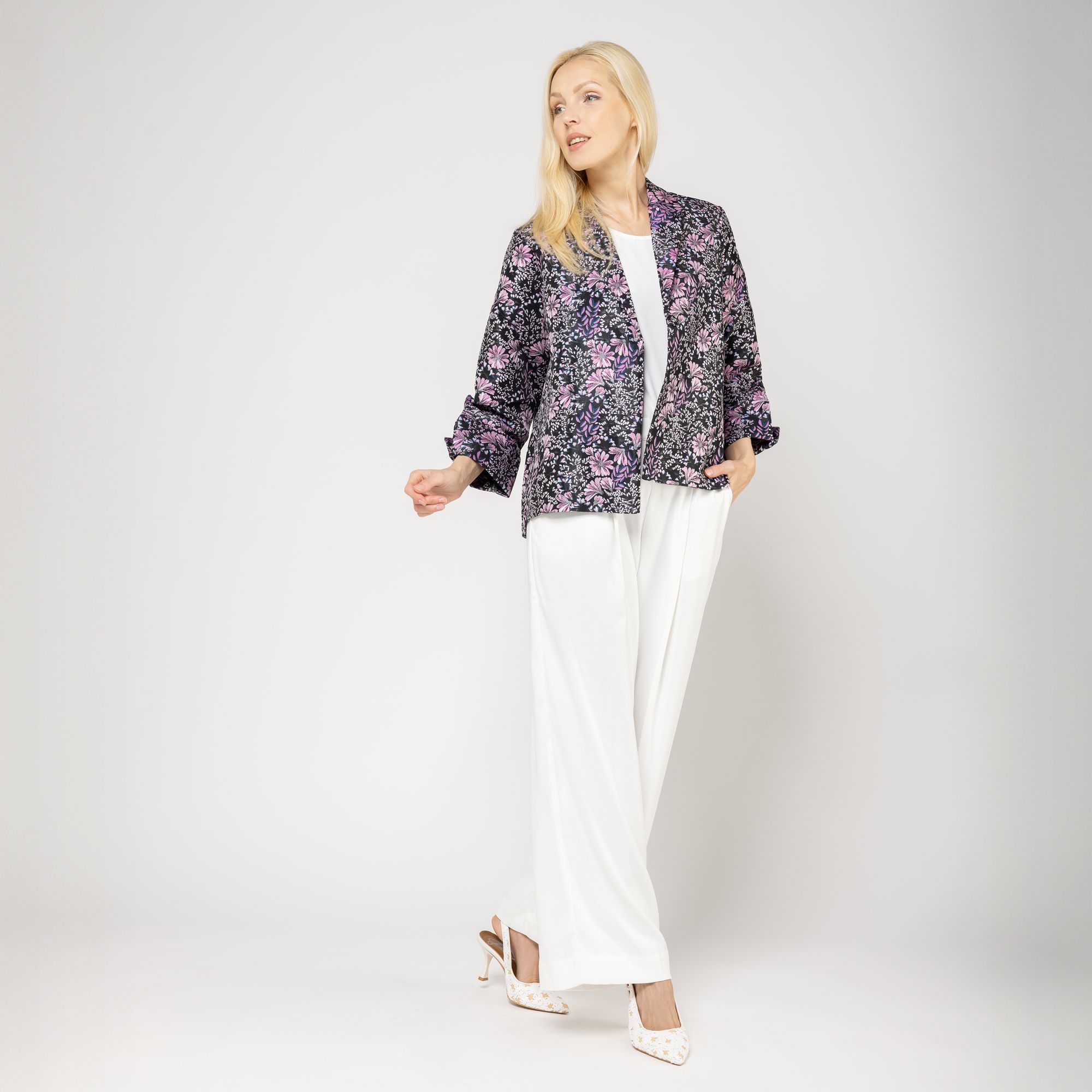 Wynne Layers
Giacca a un bottone
in tessuto jacquard
fantasia