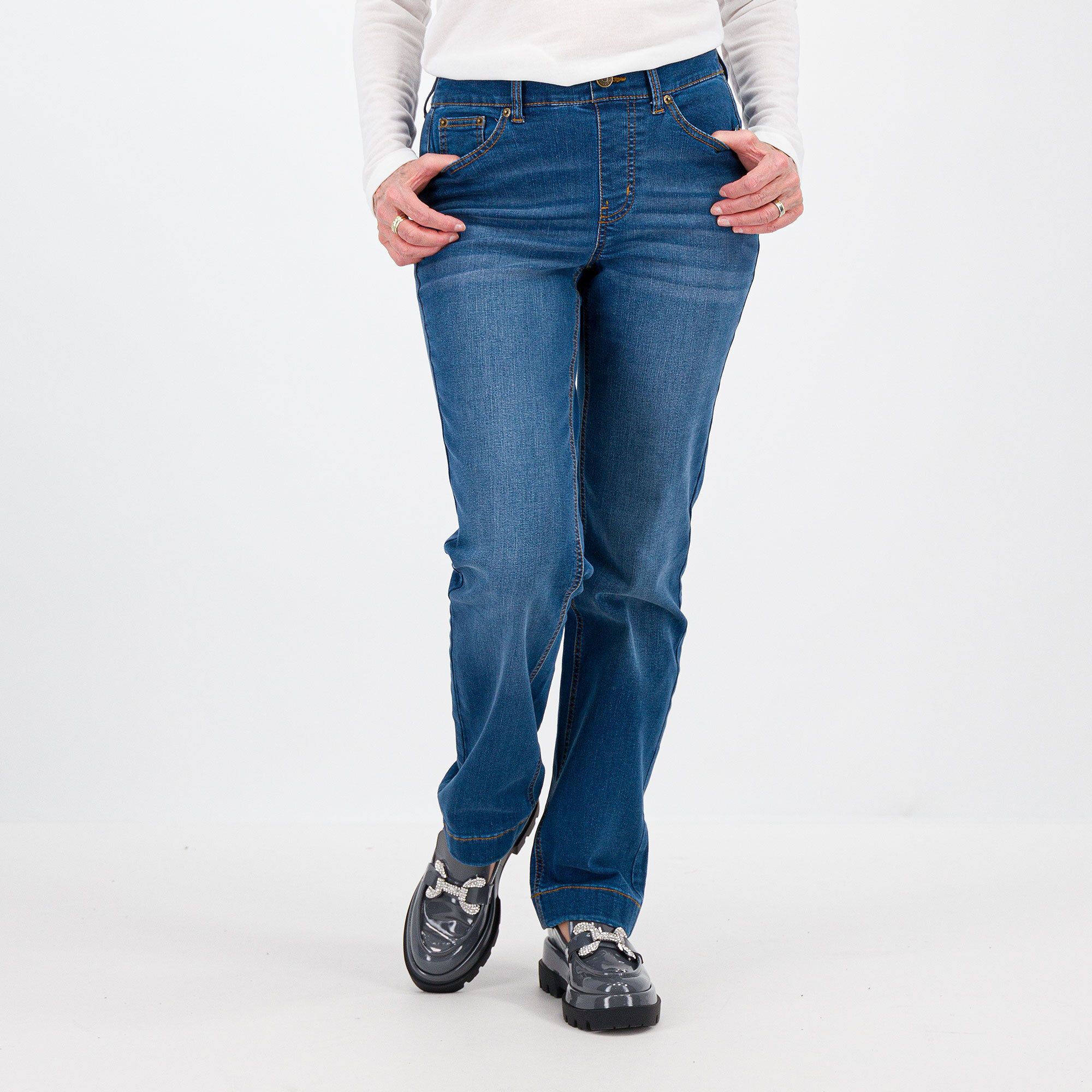 Denim & Co
Jeans 5 tasche a
gamba dritta
elasticizzato