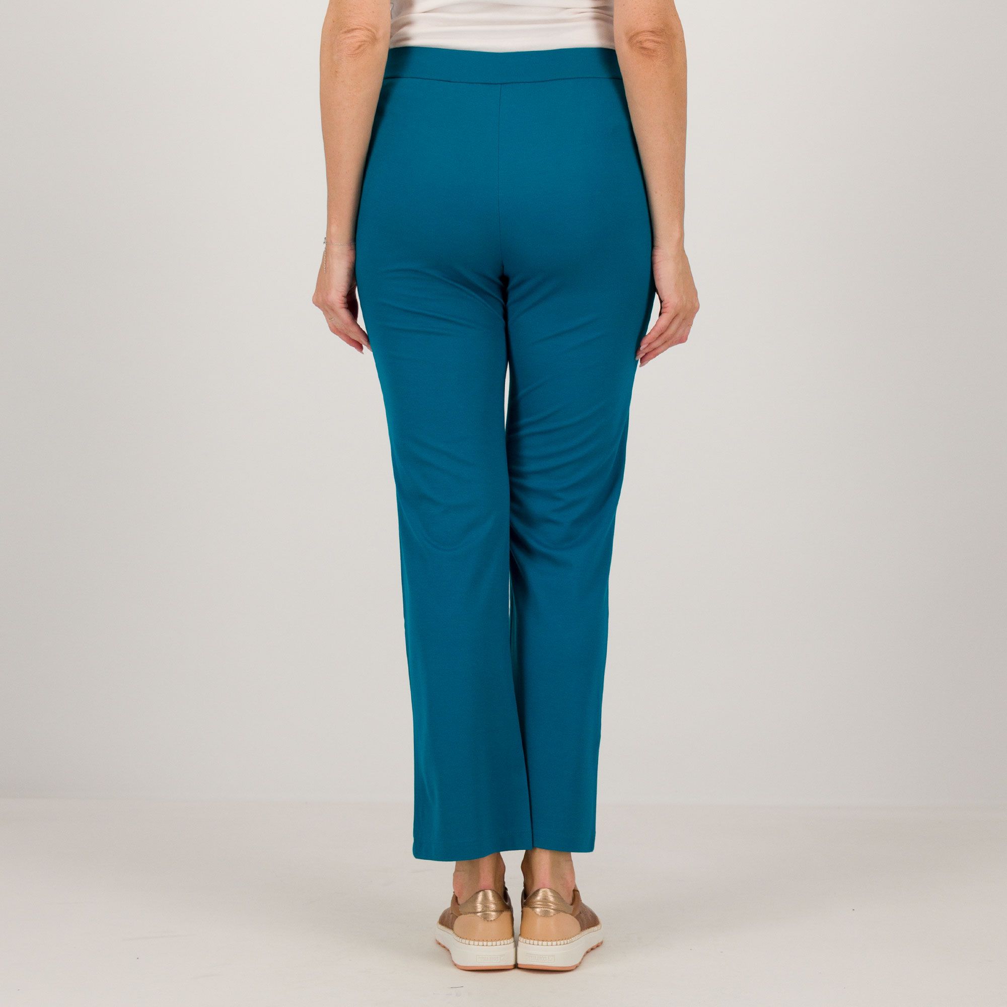 Image of Isaac Mizrahi Live! Pantaloni in maglia a gamba dritta con vita elasticata061