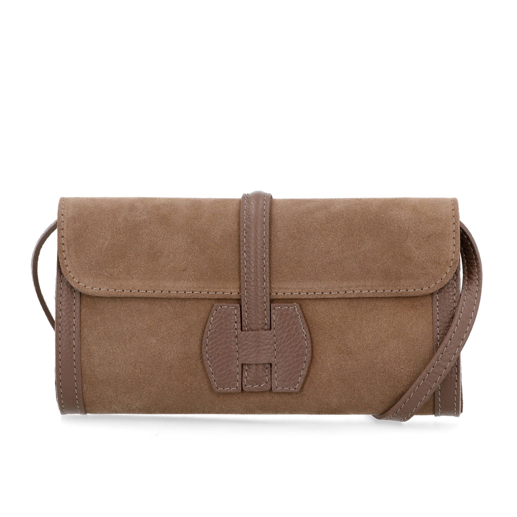 Le Corone Bags
Borsa a baguette
in pelle scamosciata
con tracolla