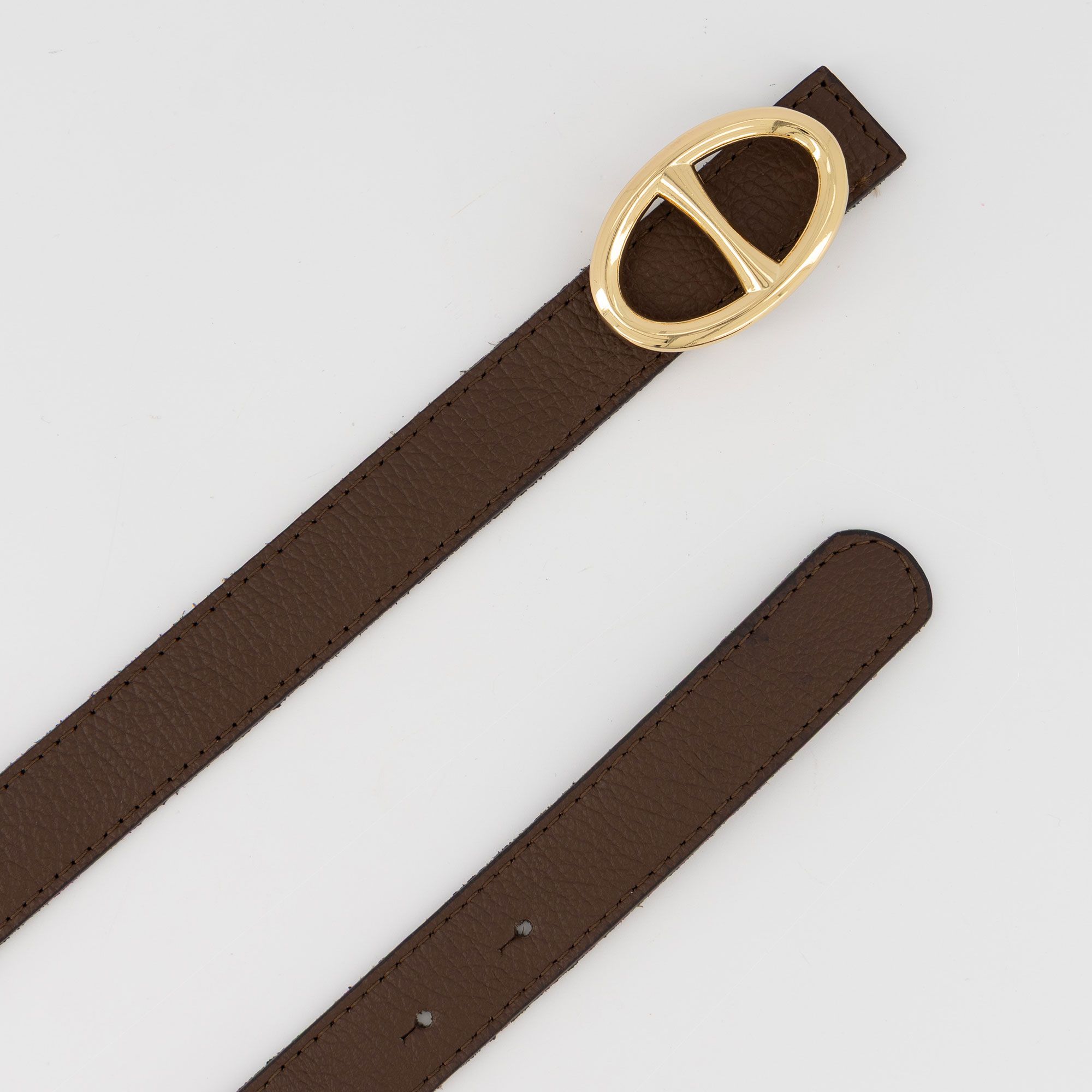 Le Corone Bags Cintura doubleface in pelle dollaro con fibbia in metallo