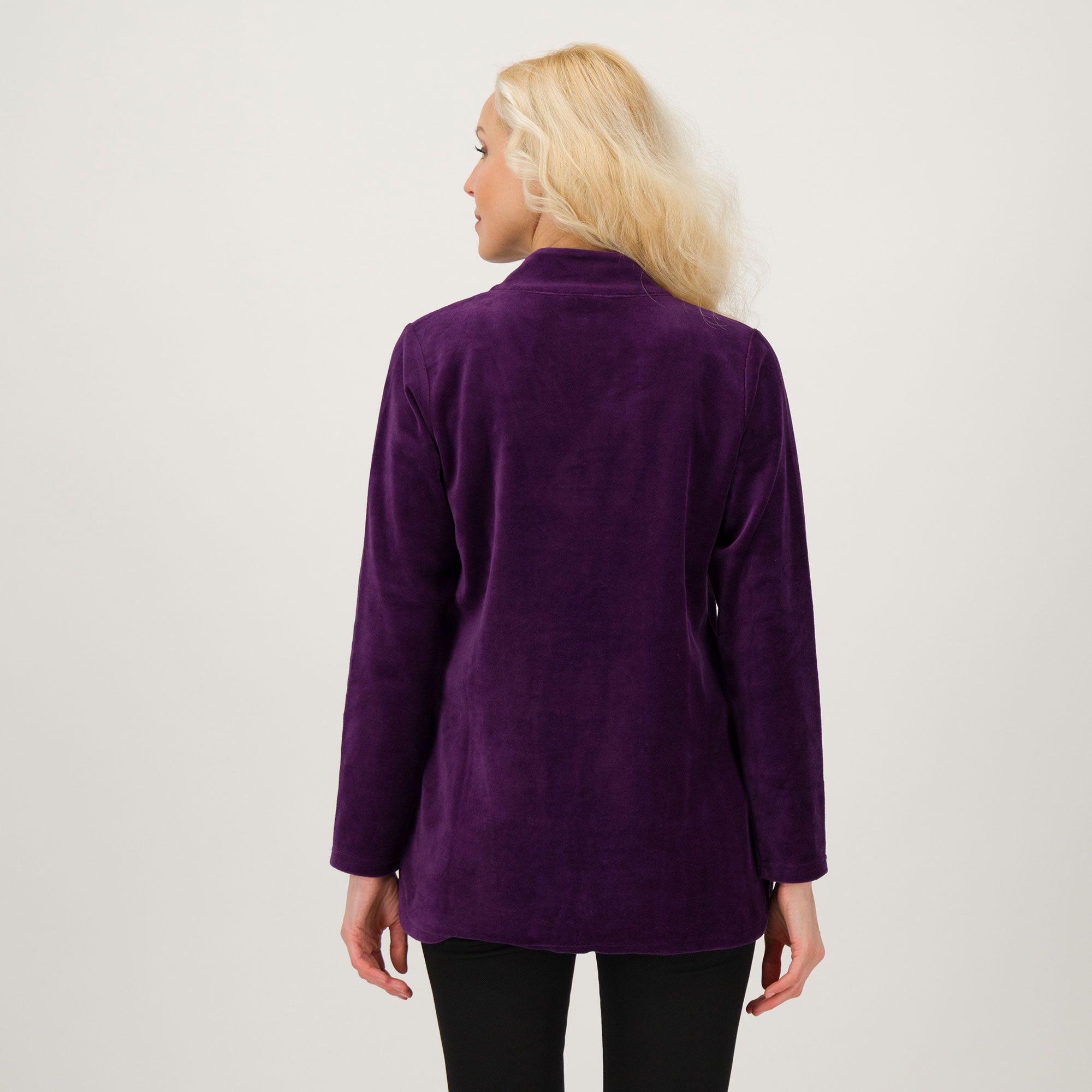 Denim & Co. Maglietta in ciniglia con scollo a V