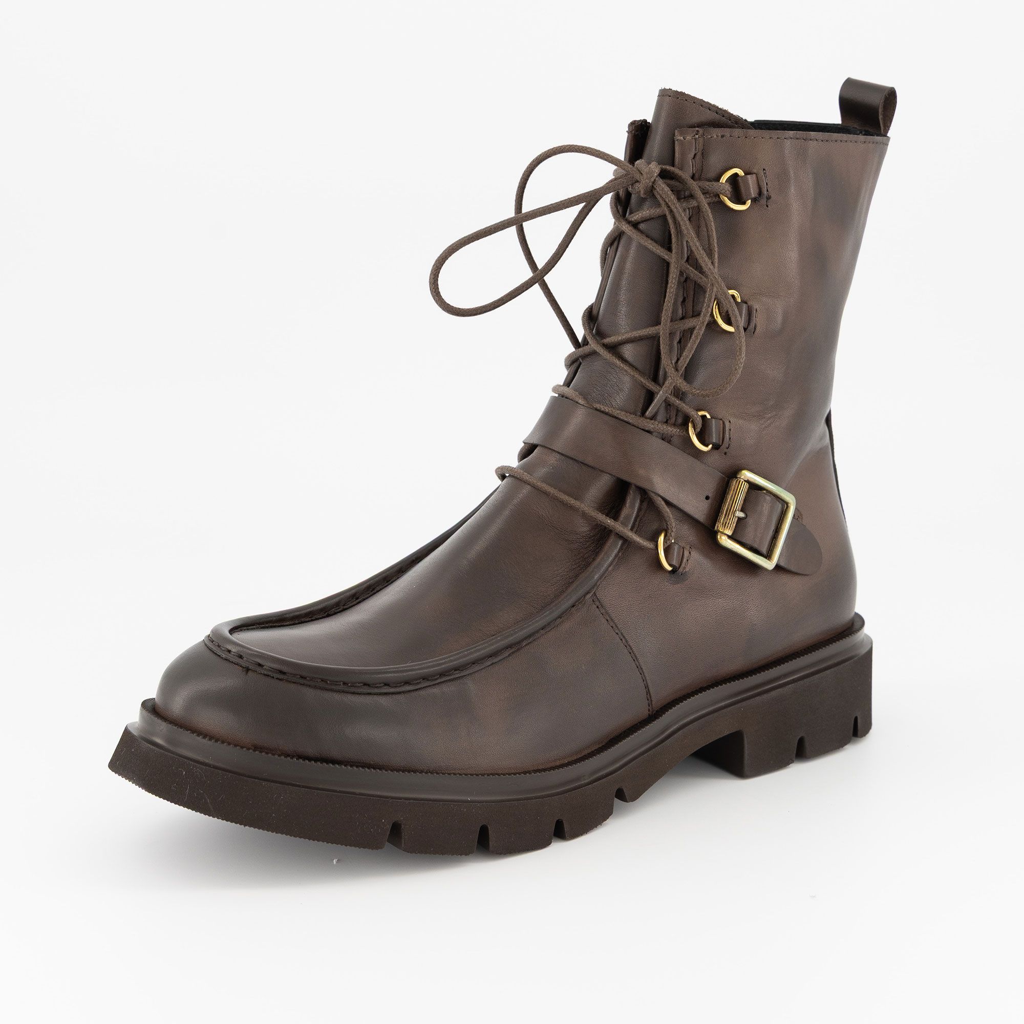 Galieti
Stivali in pelle
con cuciture e
tacco 4 cm