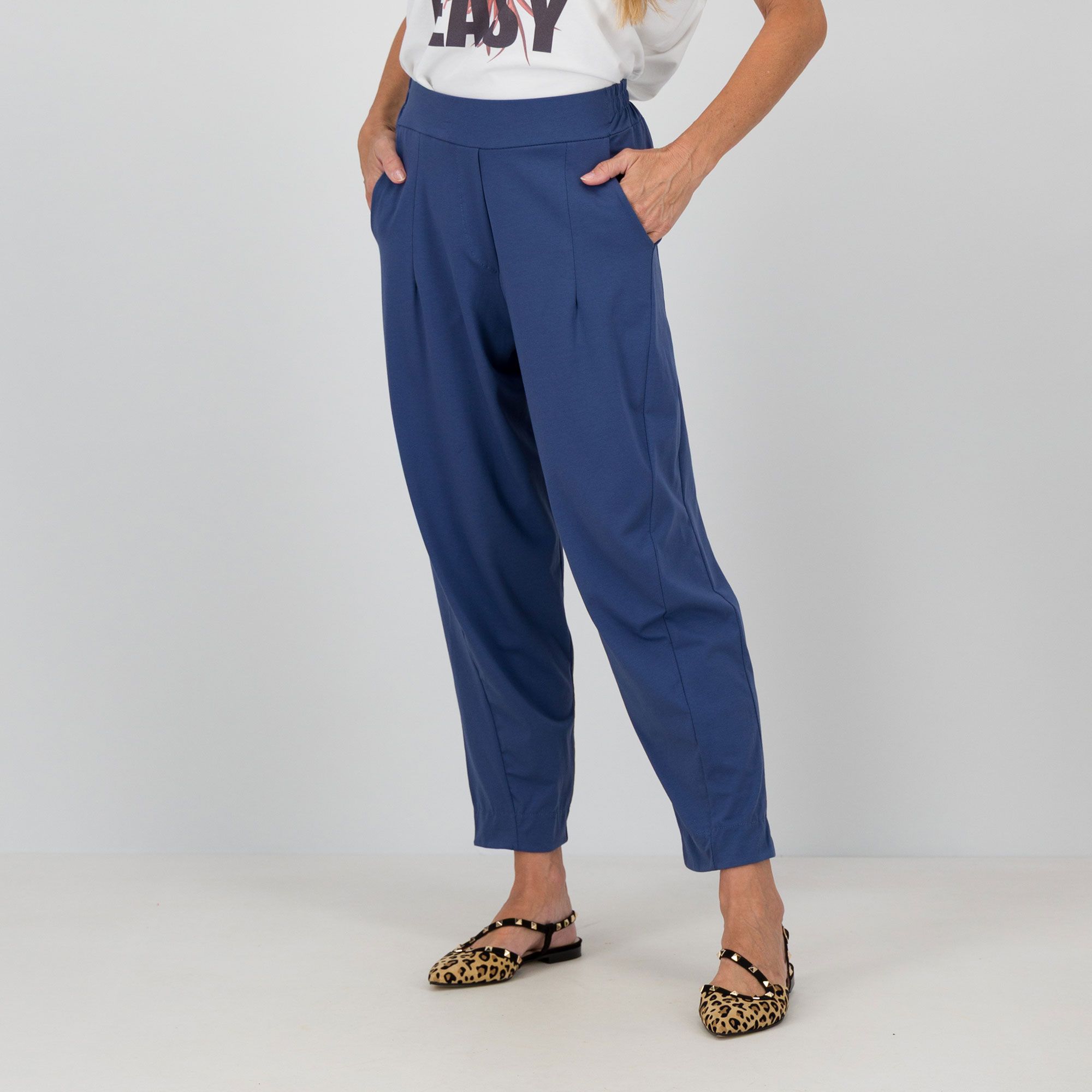 Lucrezia Sciortino Pantaloni balloon in cotone con elastico