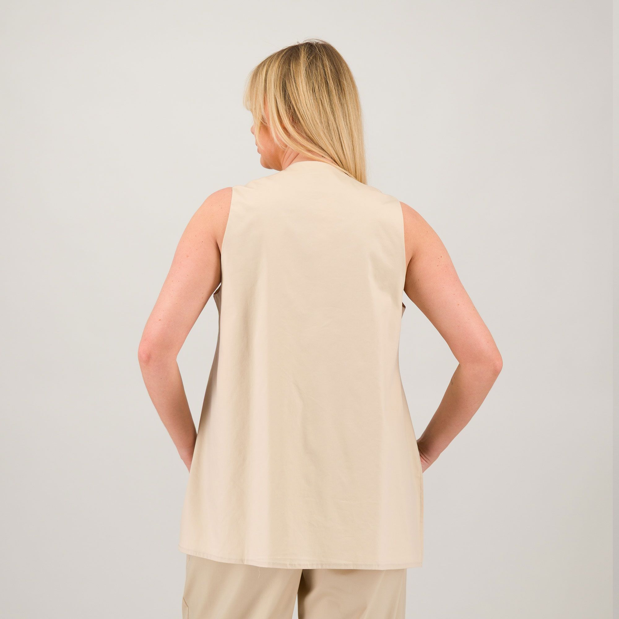 Lucrezia Sciortino Gilet in cotone stretch con scollo a V