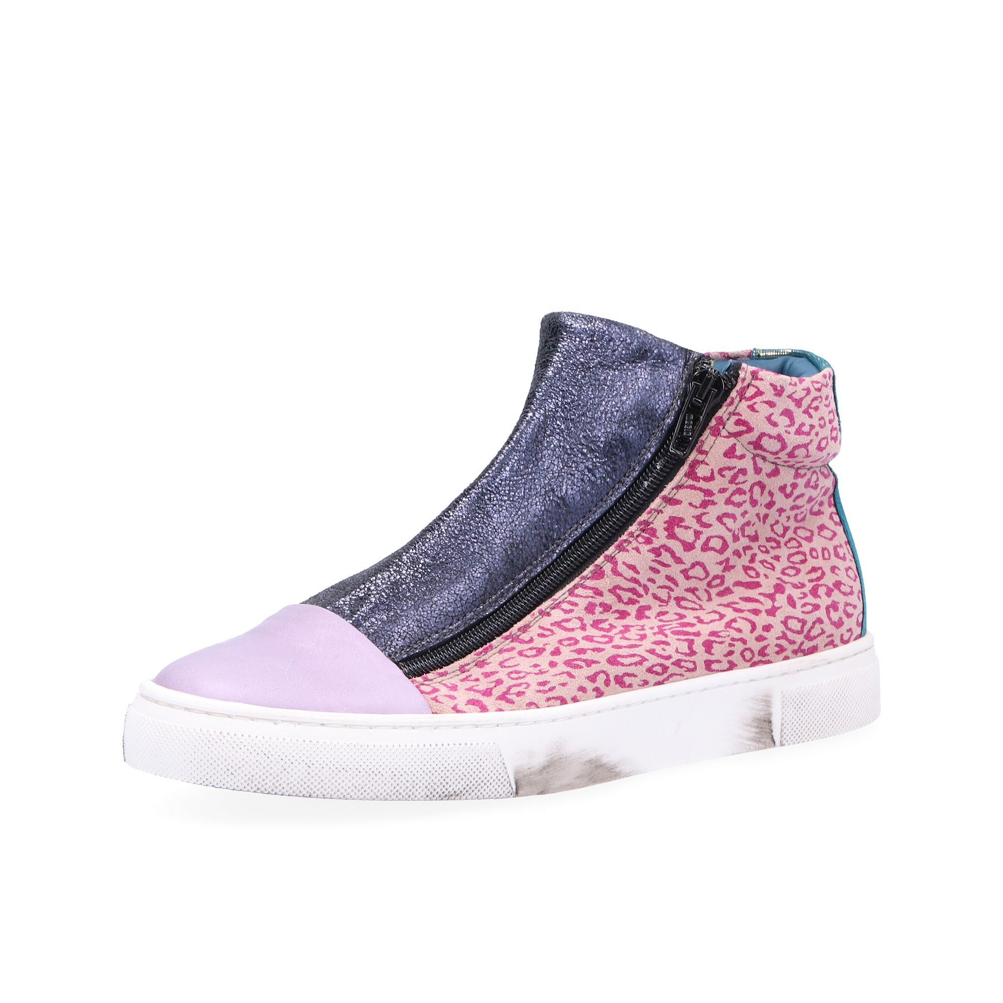 QVC Ebarrito Sneaker alte in pelle Shopping4Good per Fondazione Veronesi