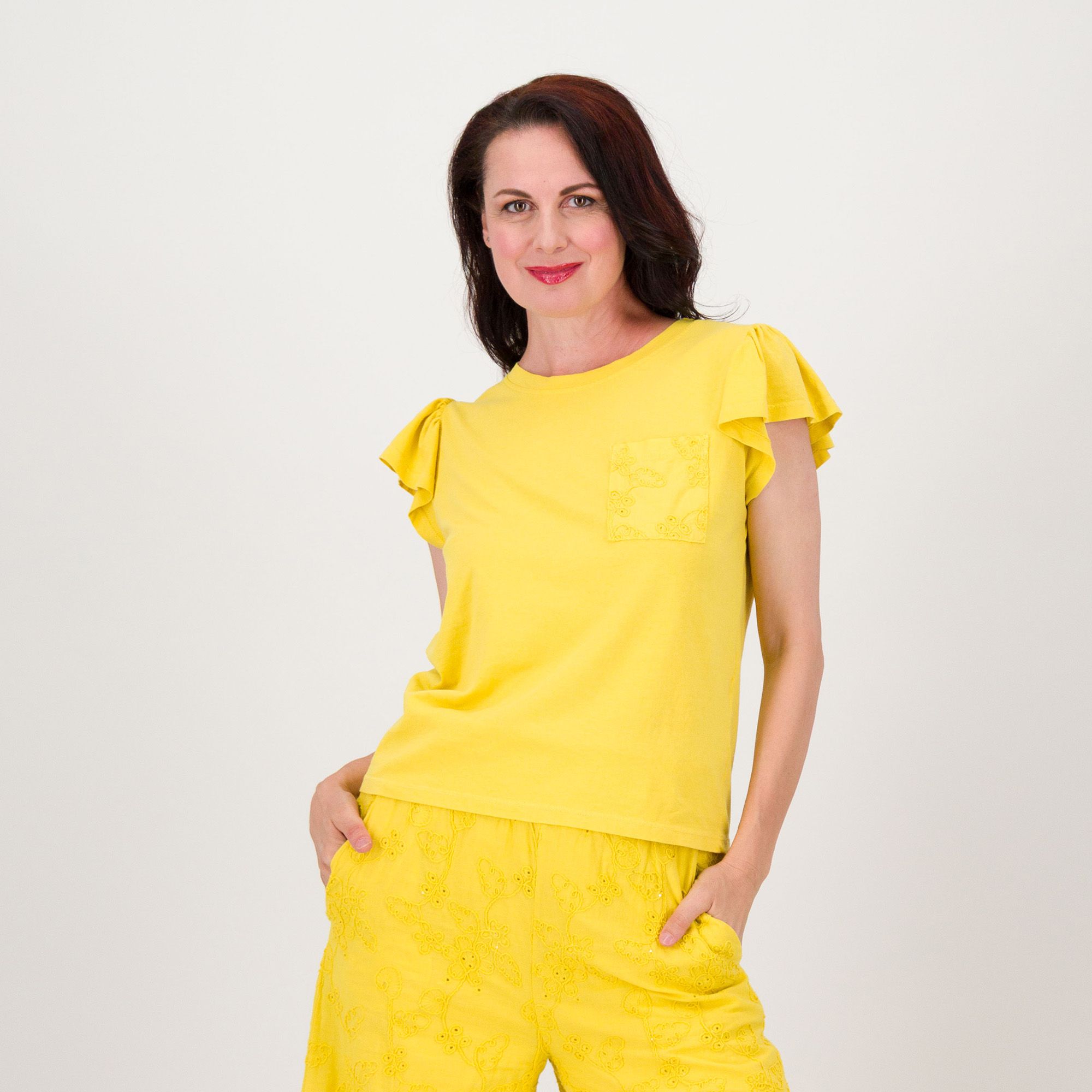 Palazzo Moda
T-shirt in cotone
con scollo tondo