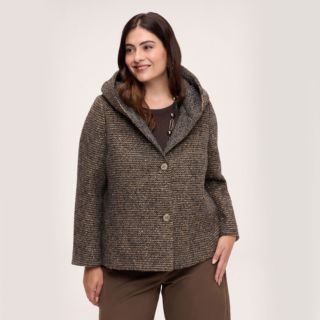 Fiorella Rubino
Giacca modello
cappa in misto lana
con cappuccio ampio