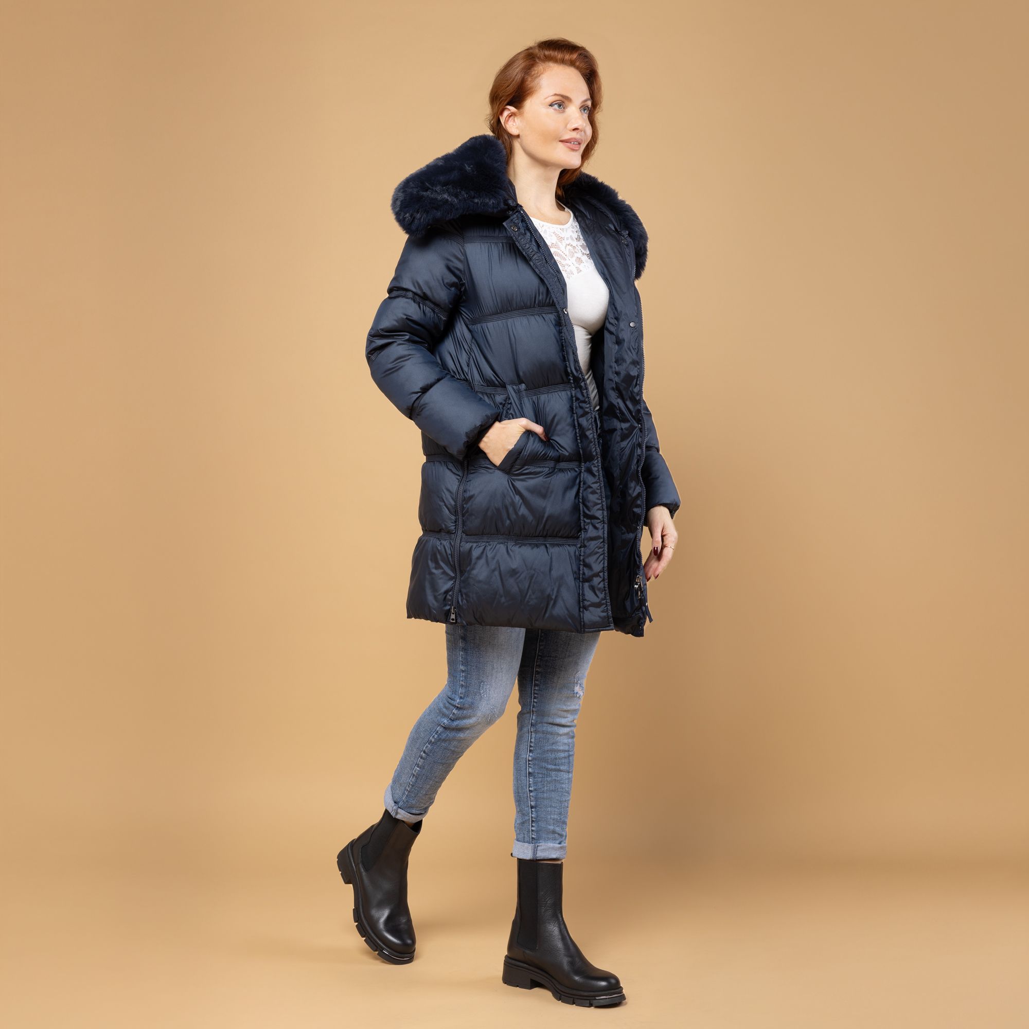 Westland
Piumino imbottito
trapuntato con collo
in pelo sintetico